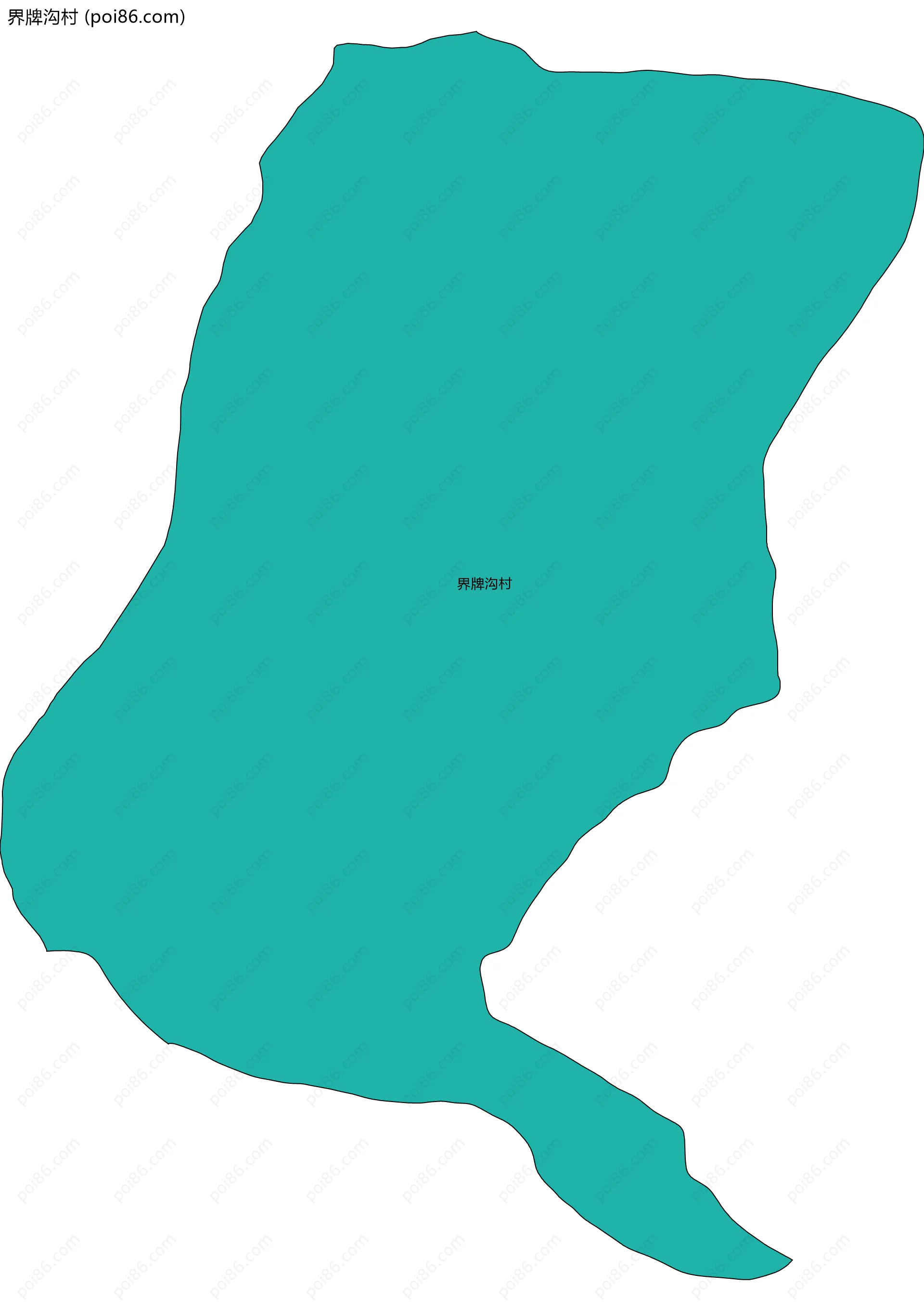 界牌沟村边界地图