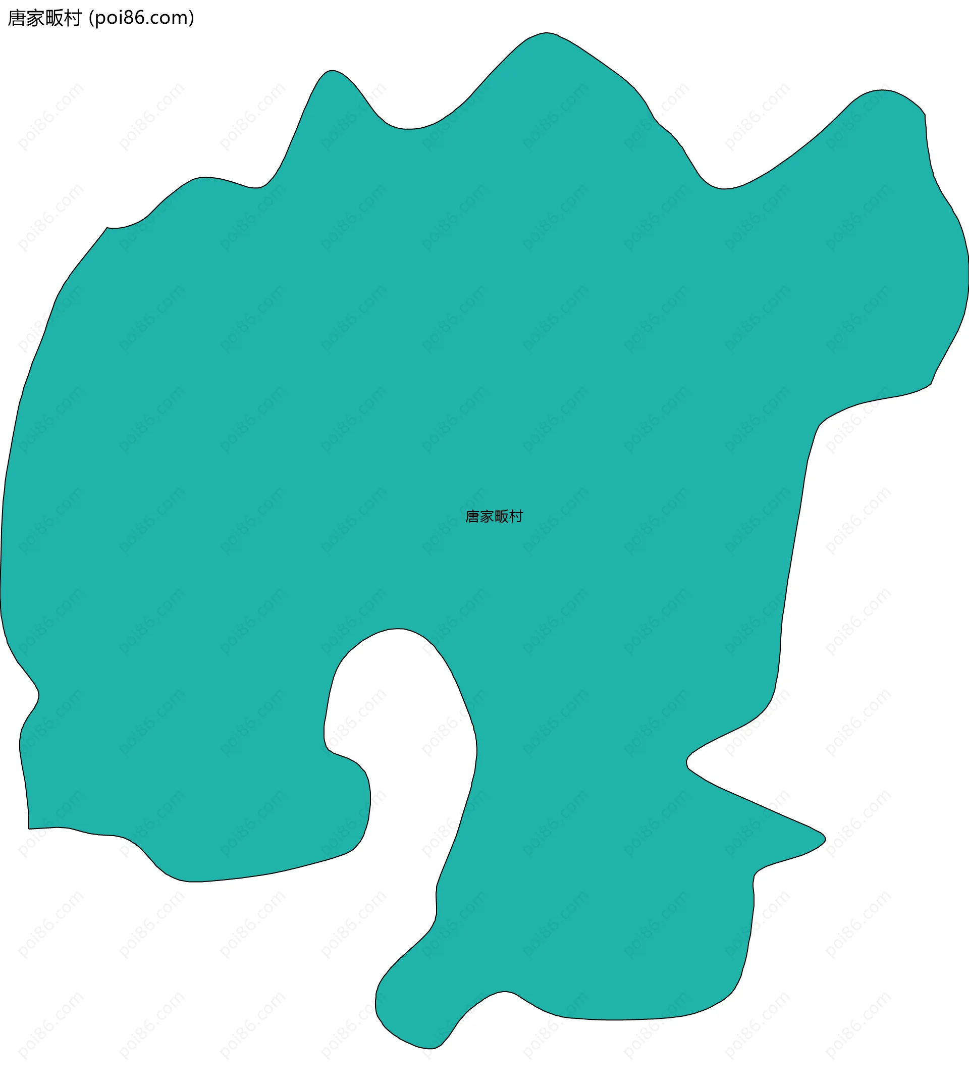 唐家畈村边界地图