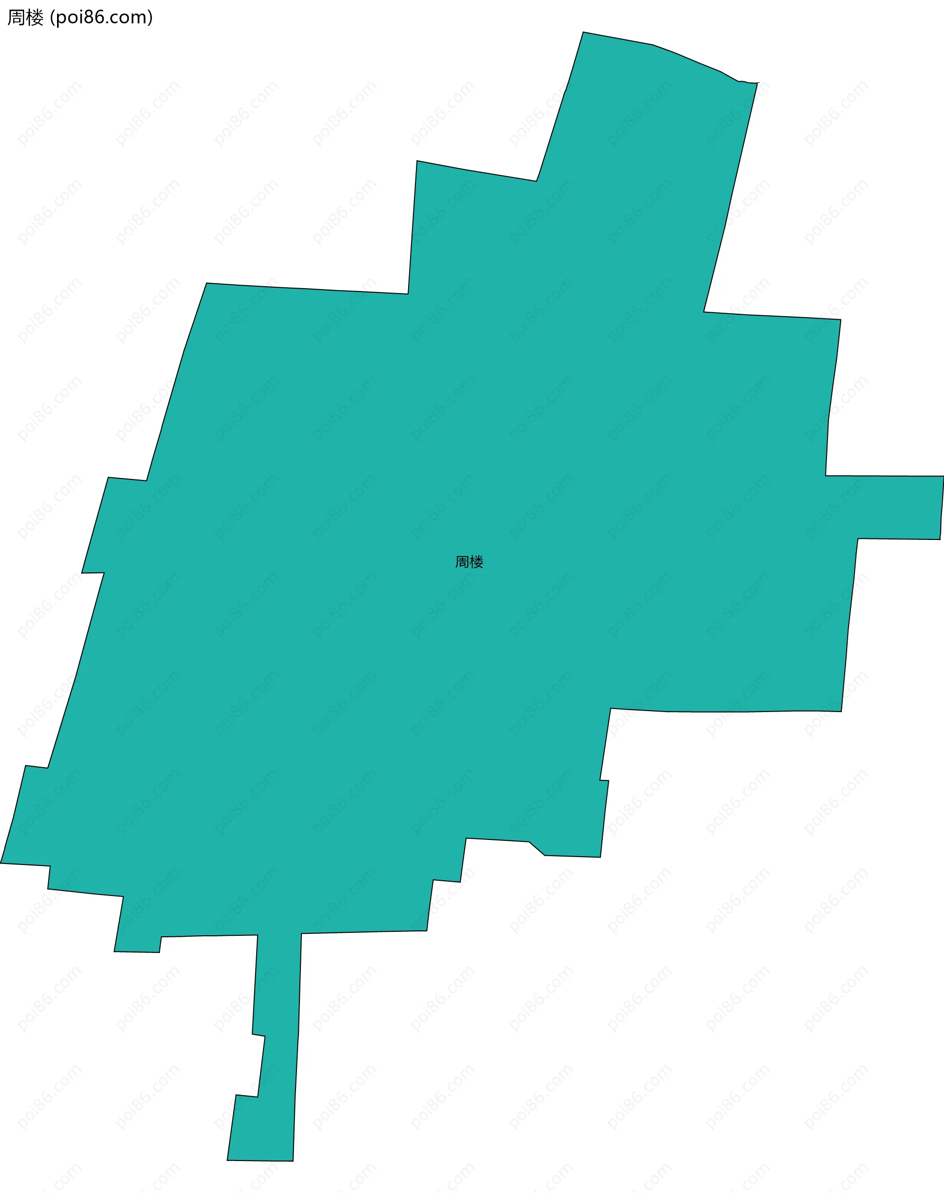 周楼边界地图