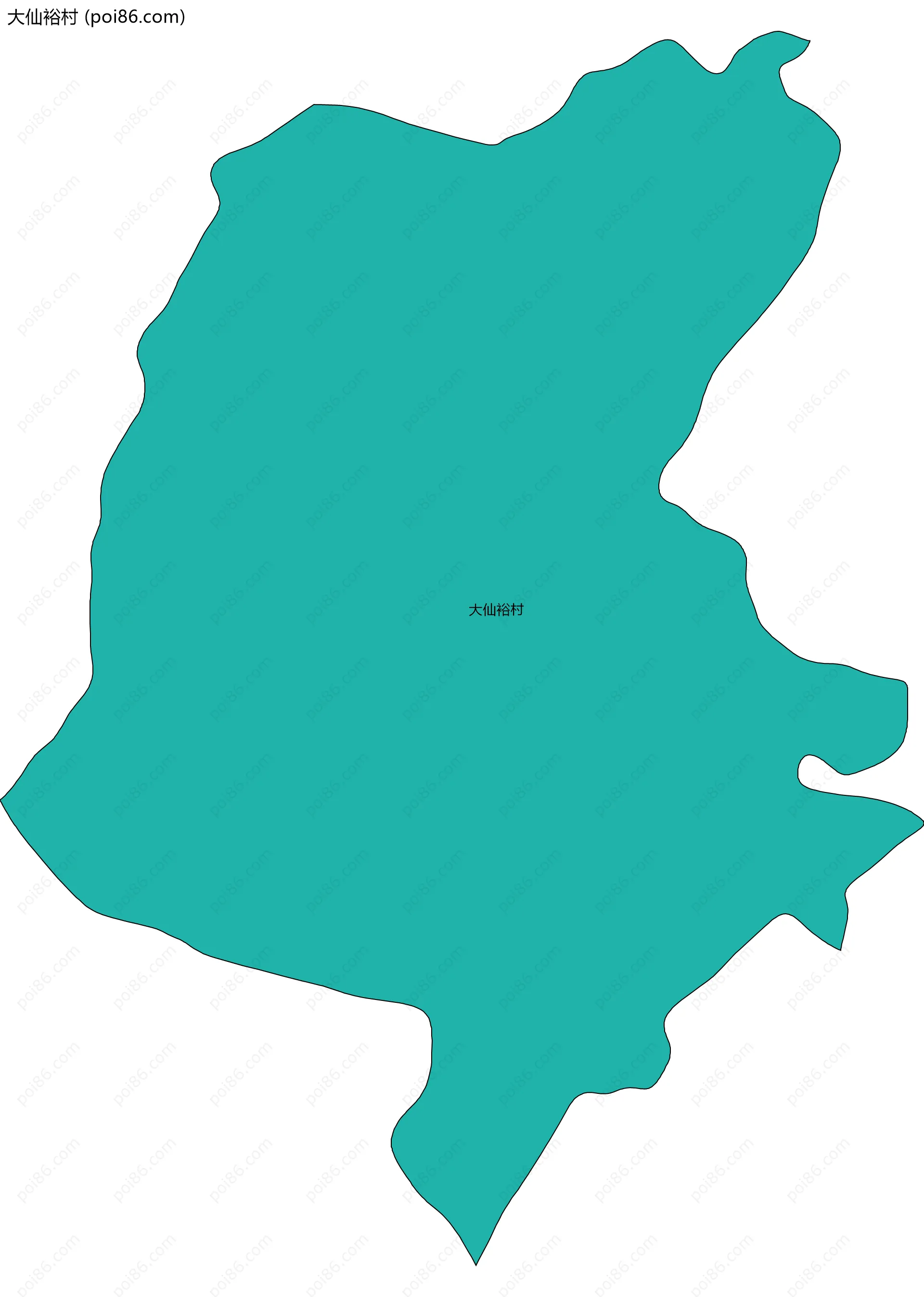 大仙裕村边界地图