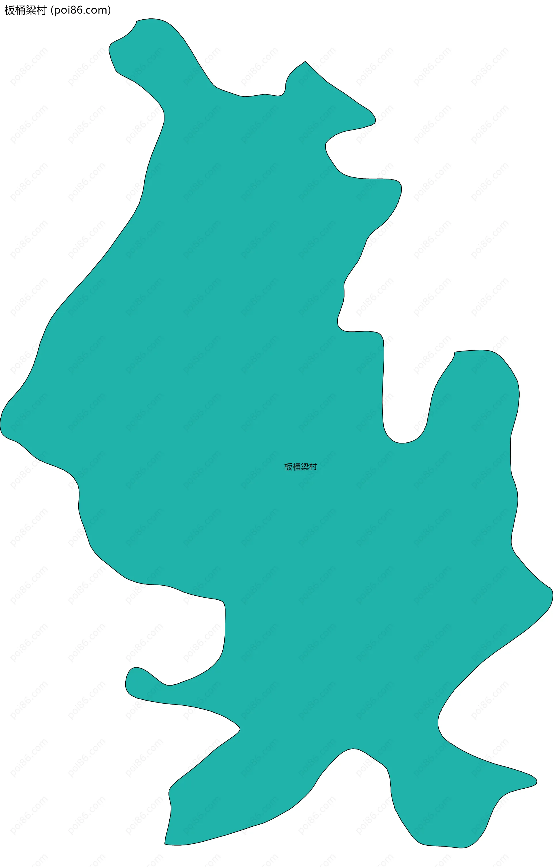 板桶梁村边界地图