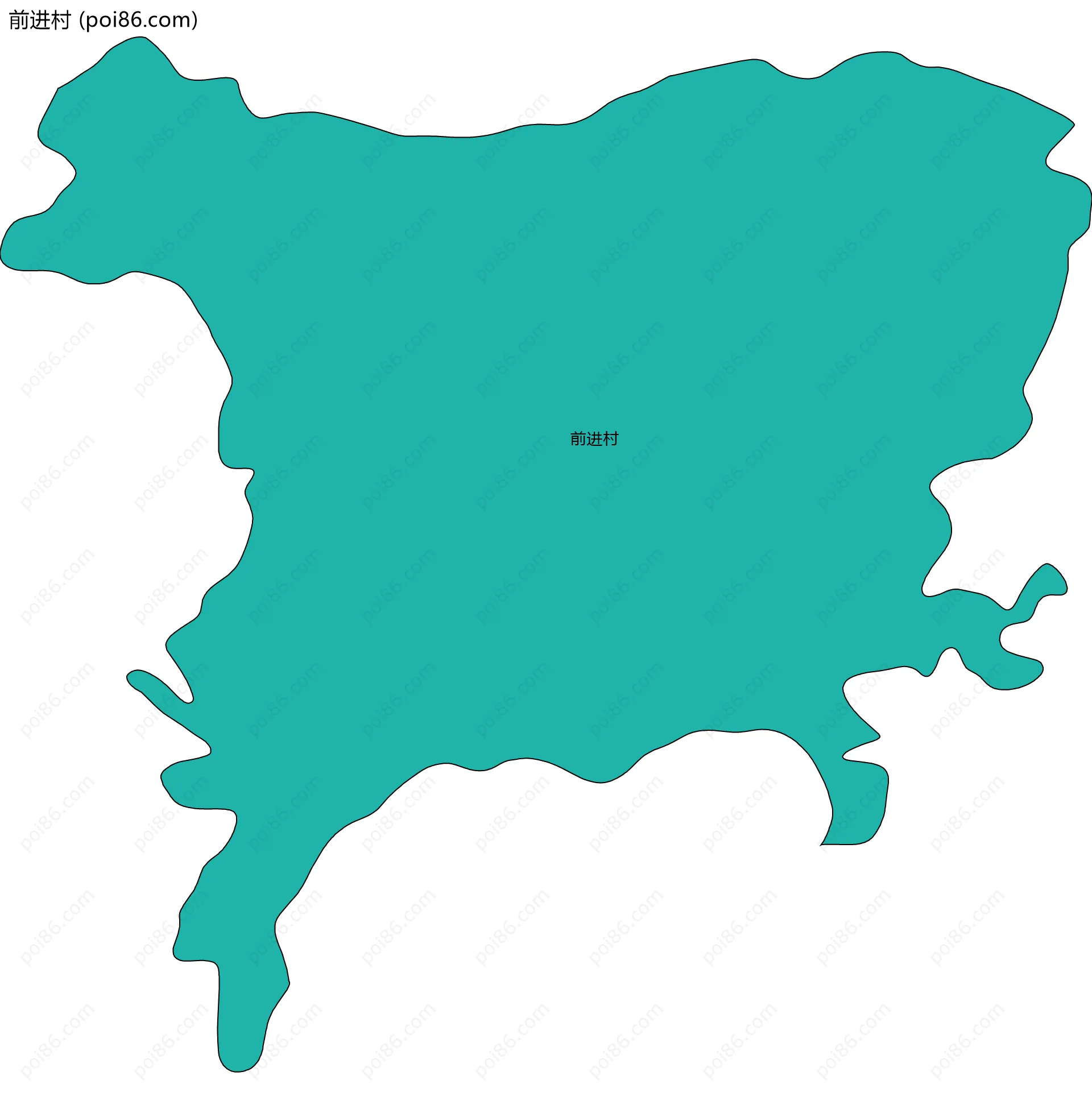 前进村边界地图