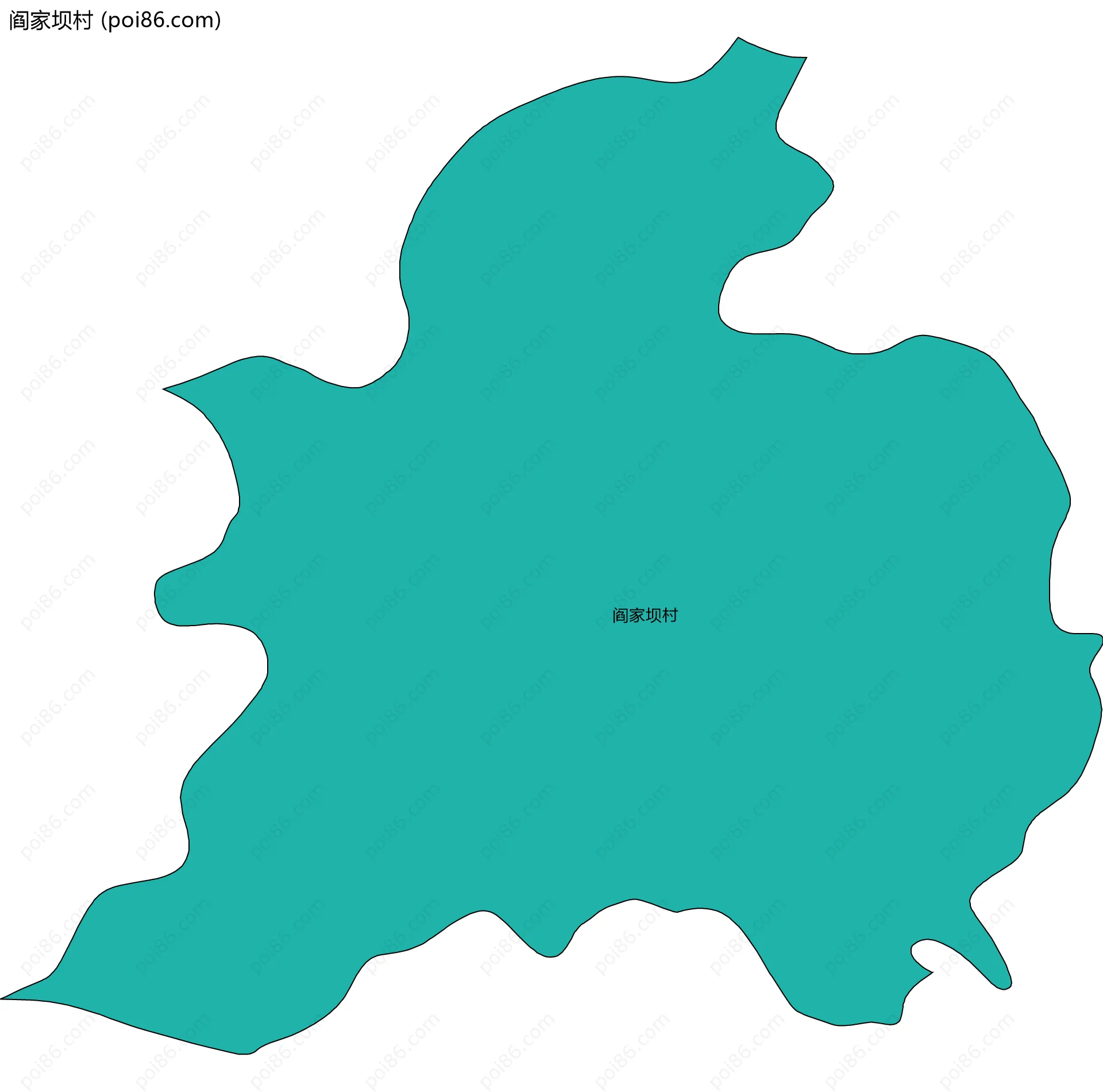 阎家坝村边界地图