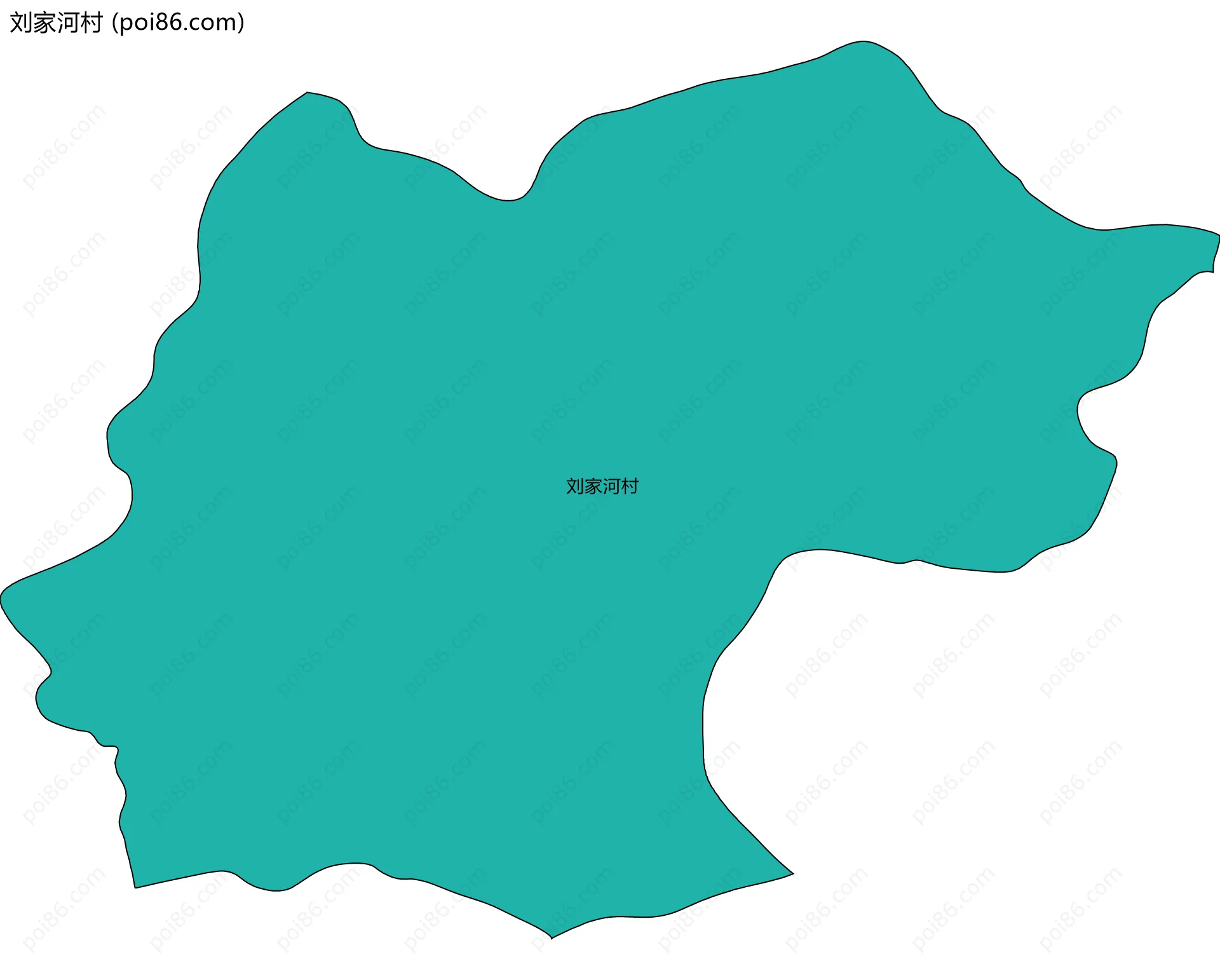 刘家河村边界地图