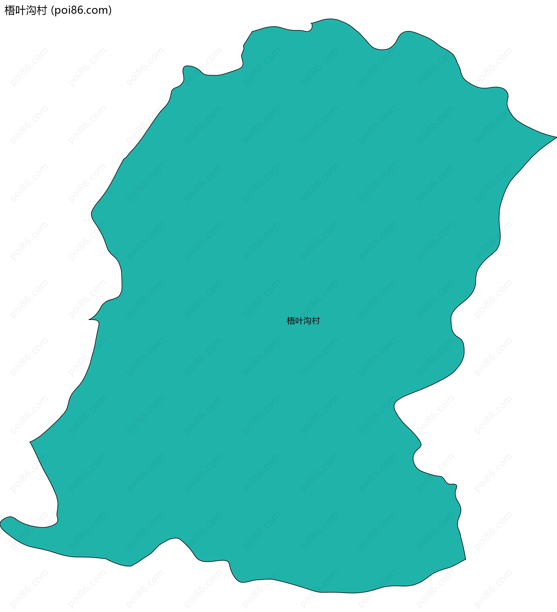 梧叶沟村边界地图