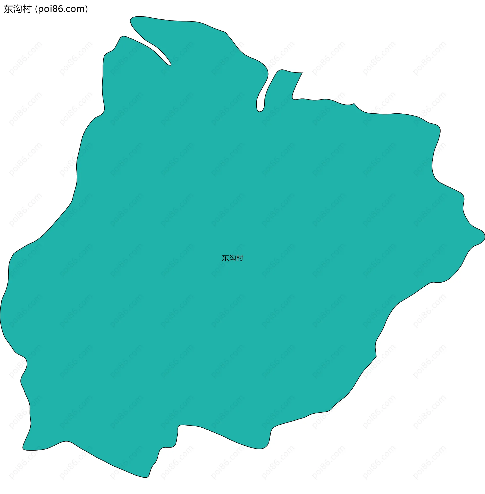 东沟村边界地图