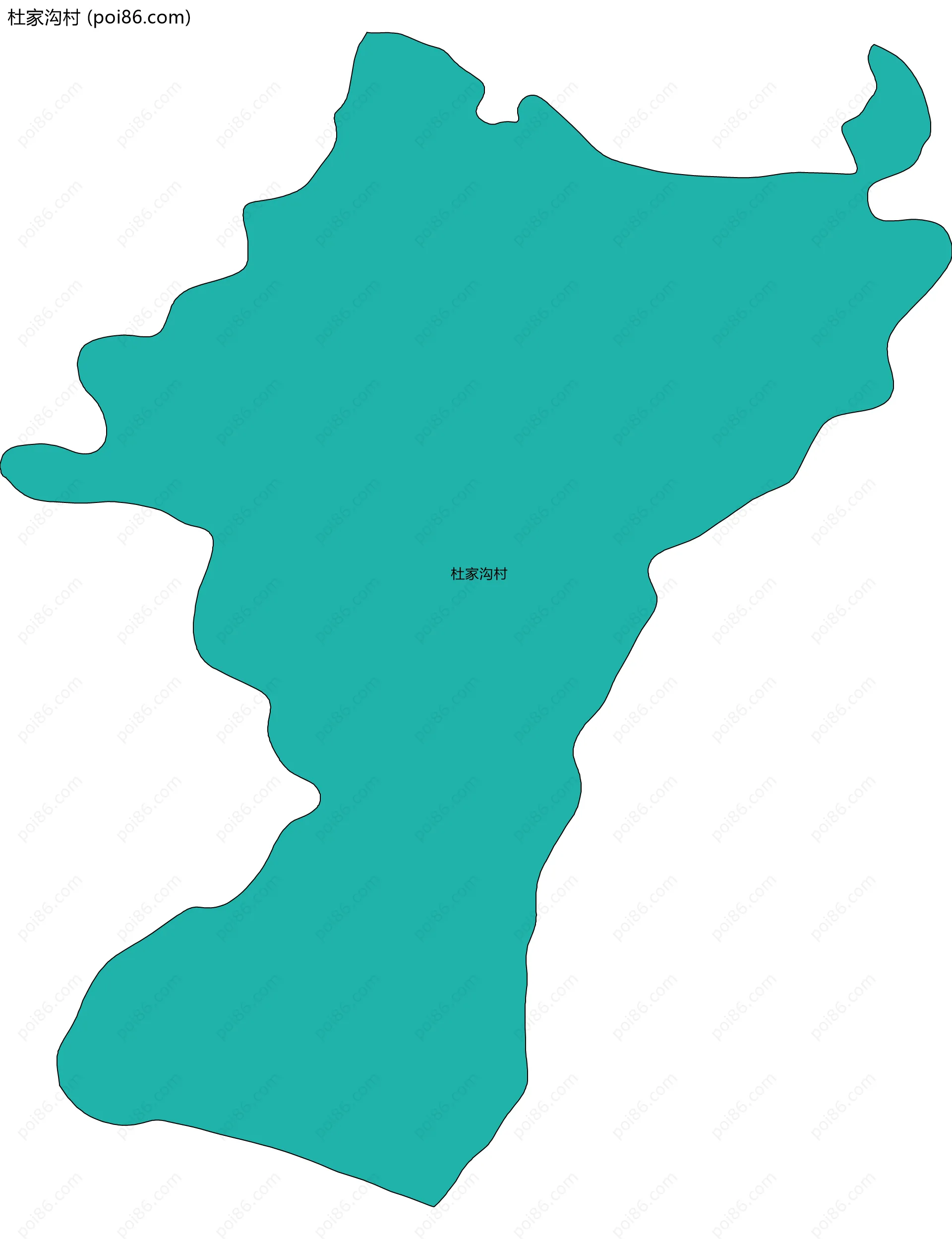 杜家沟村边界地图