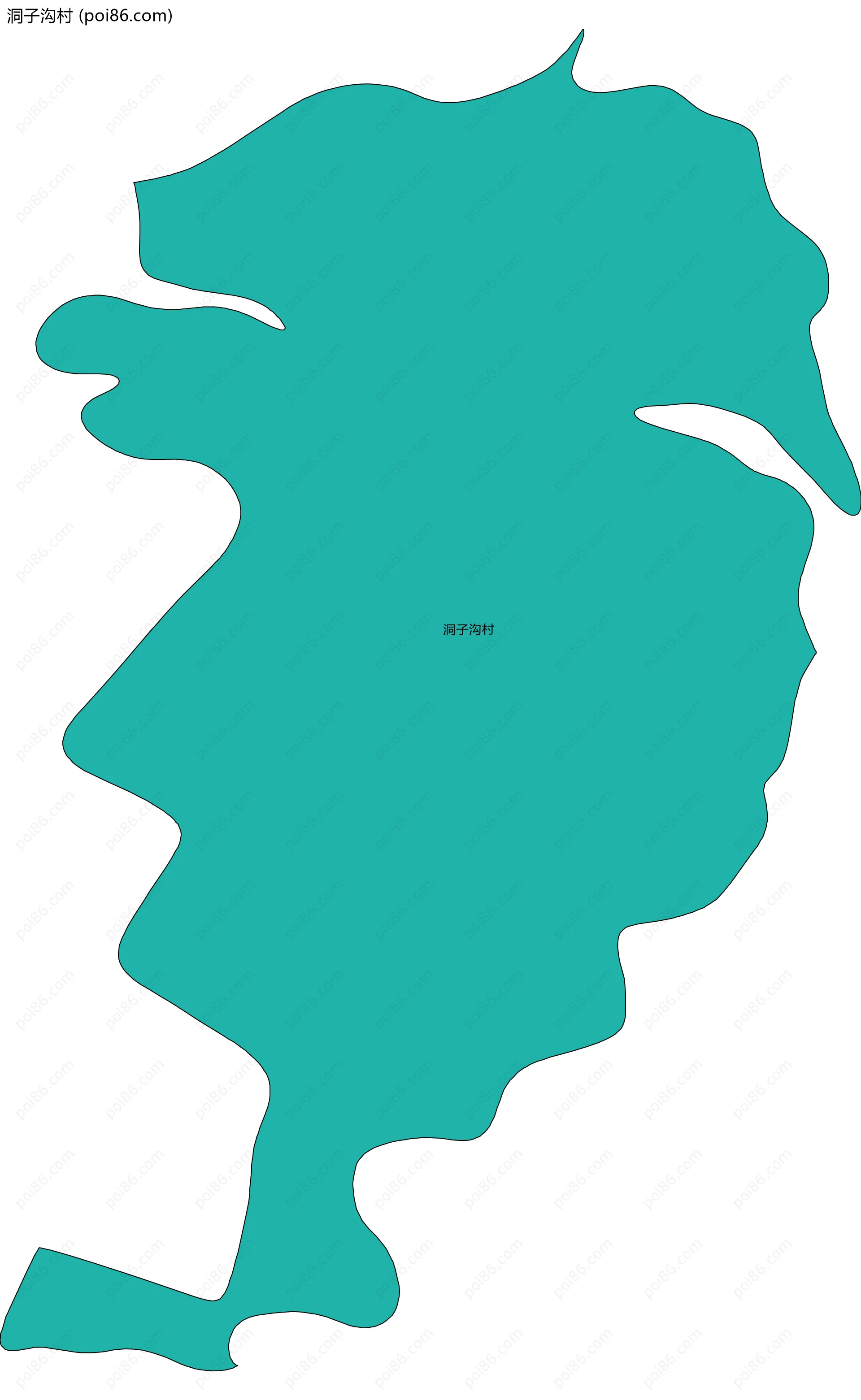 洞子沟村边界地图