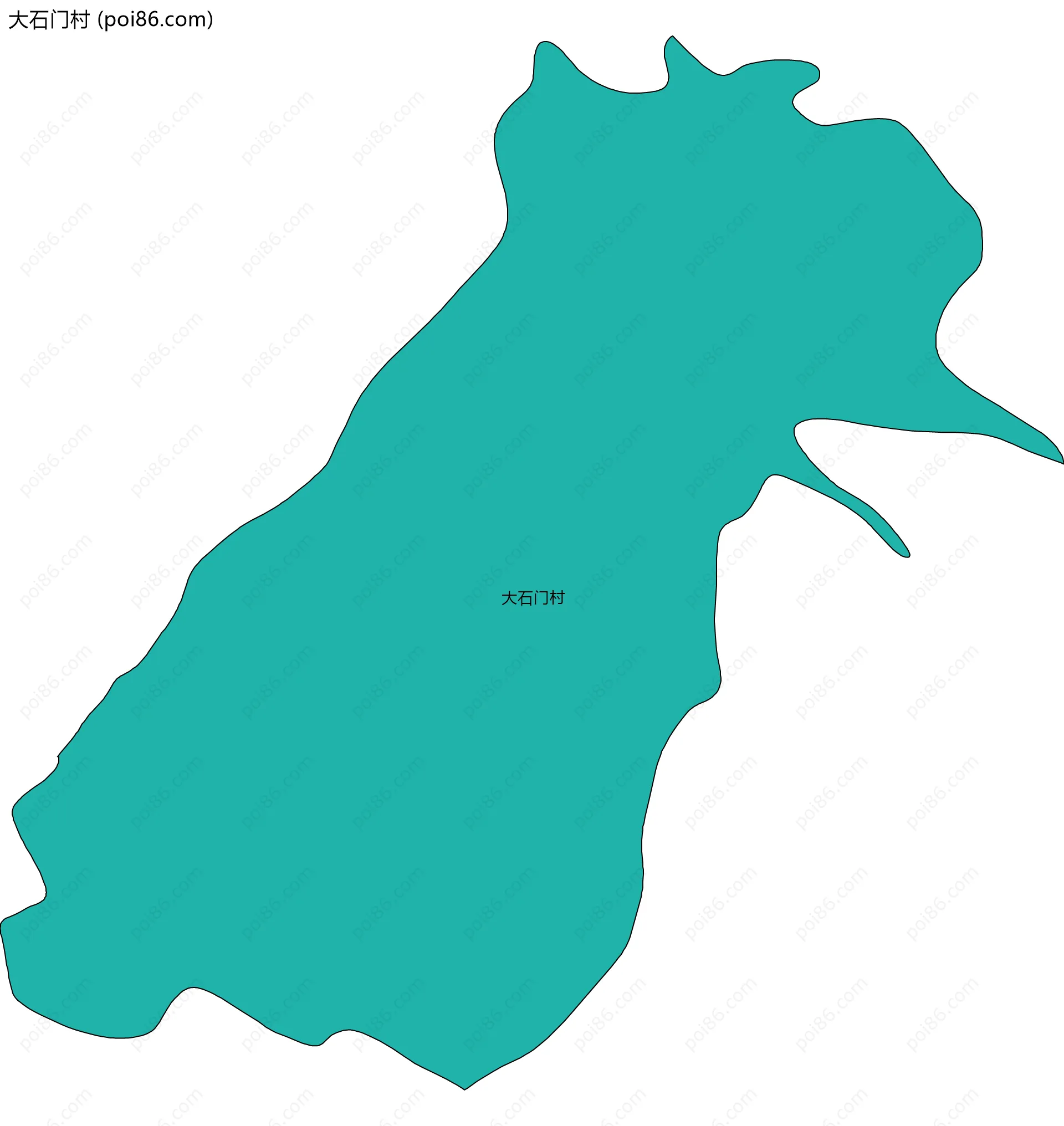 大石门村边界地图