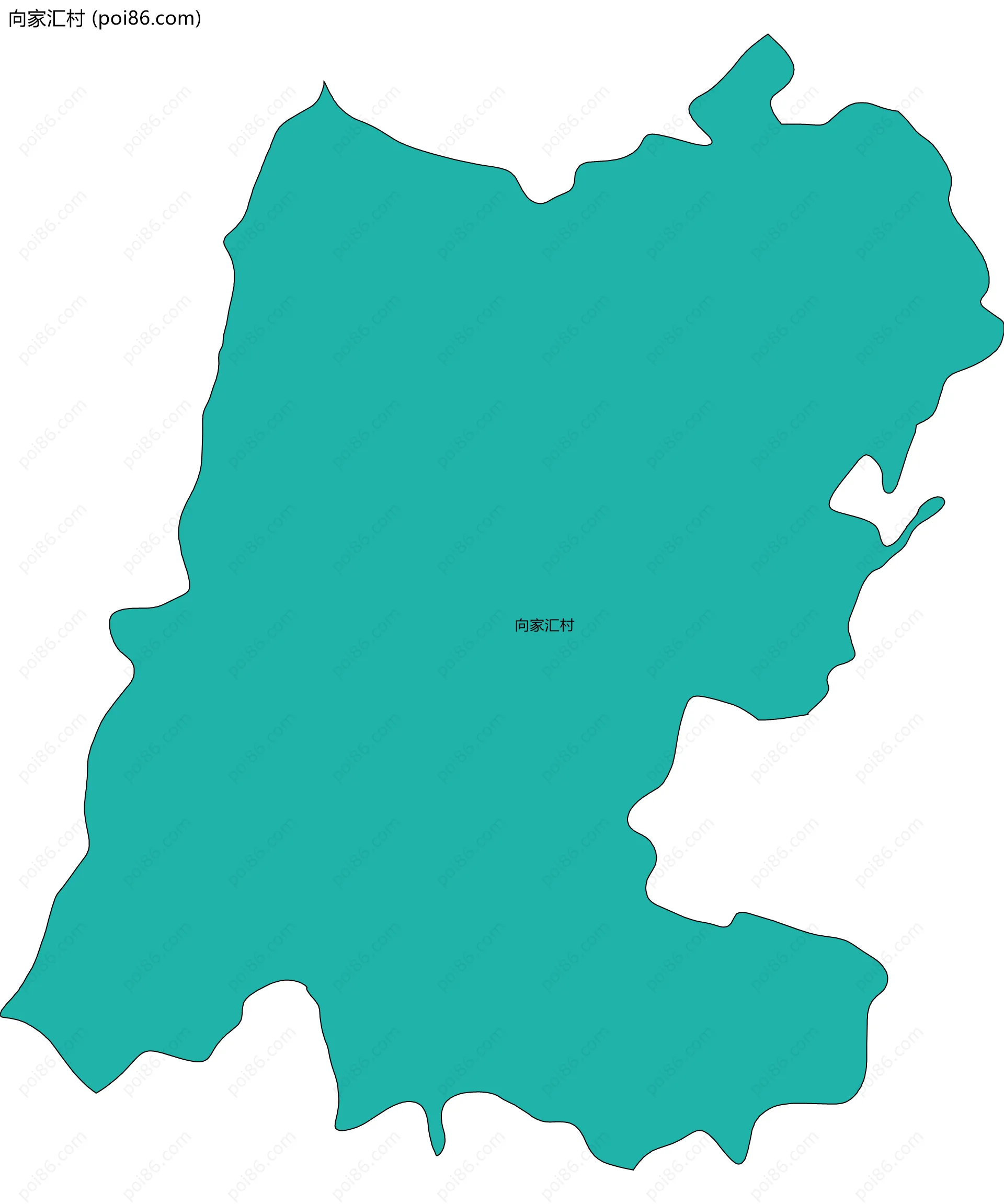 向家汇村边界地图