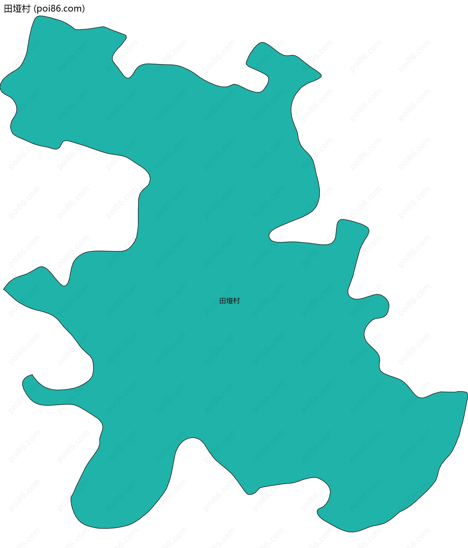 田垭村边界地图