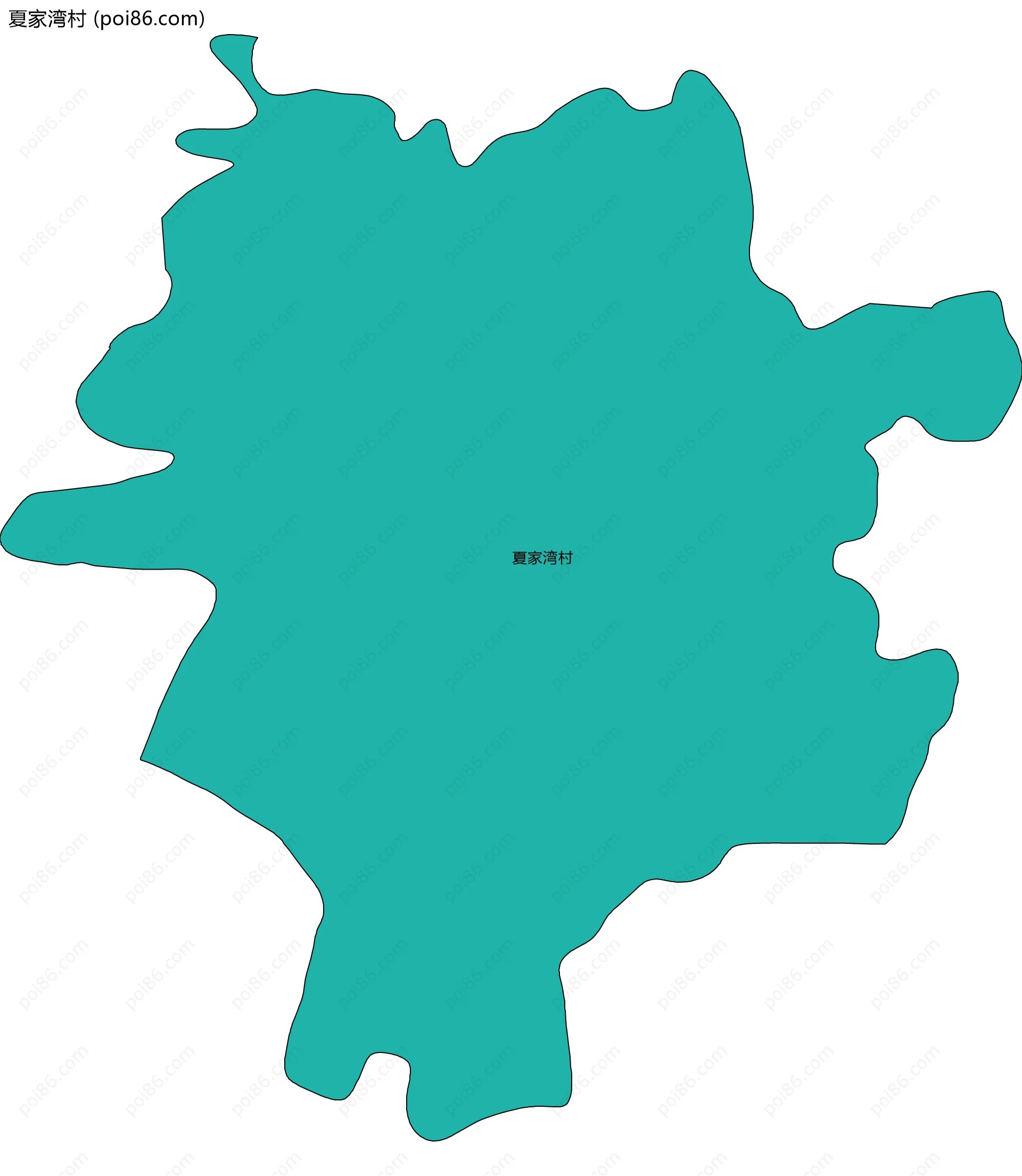 夏家湾村边界地图