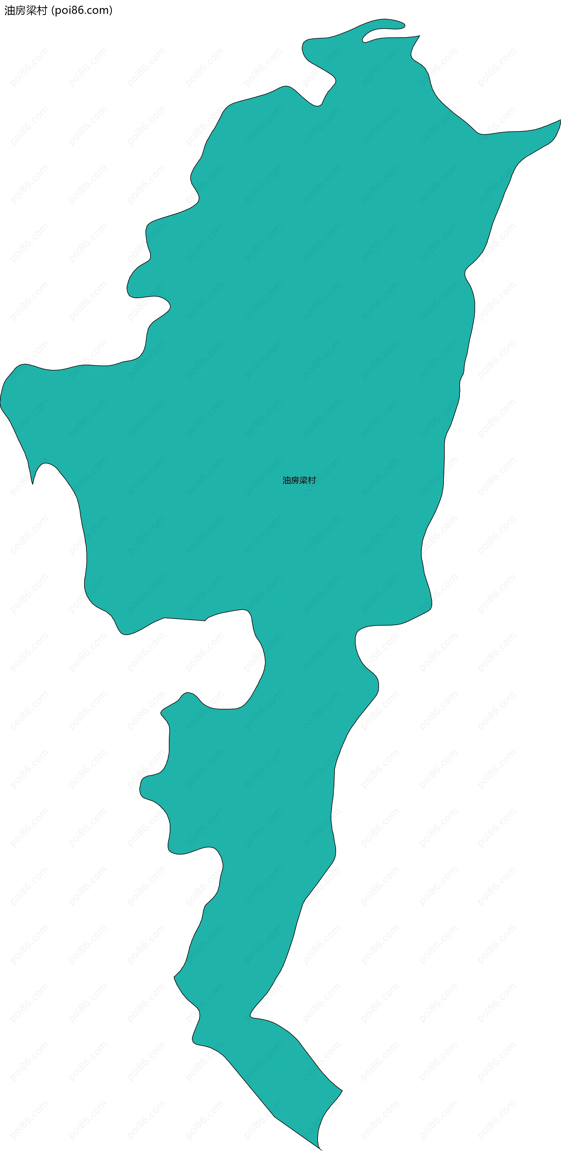 油房梁村边界地图