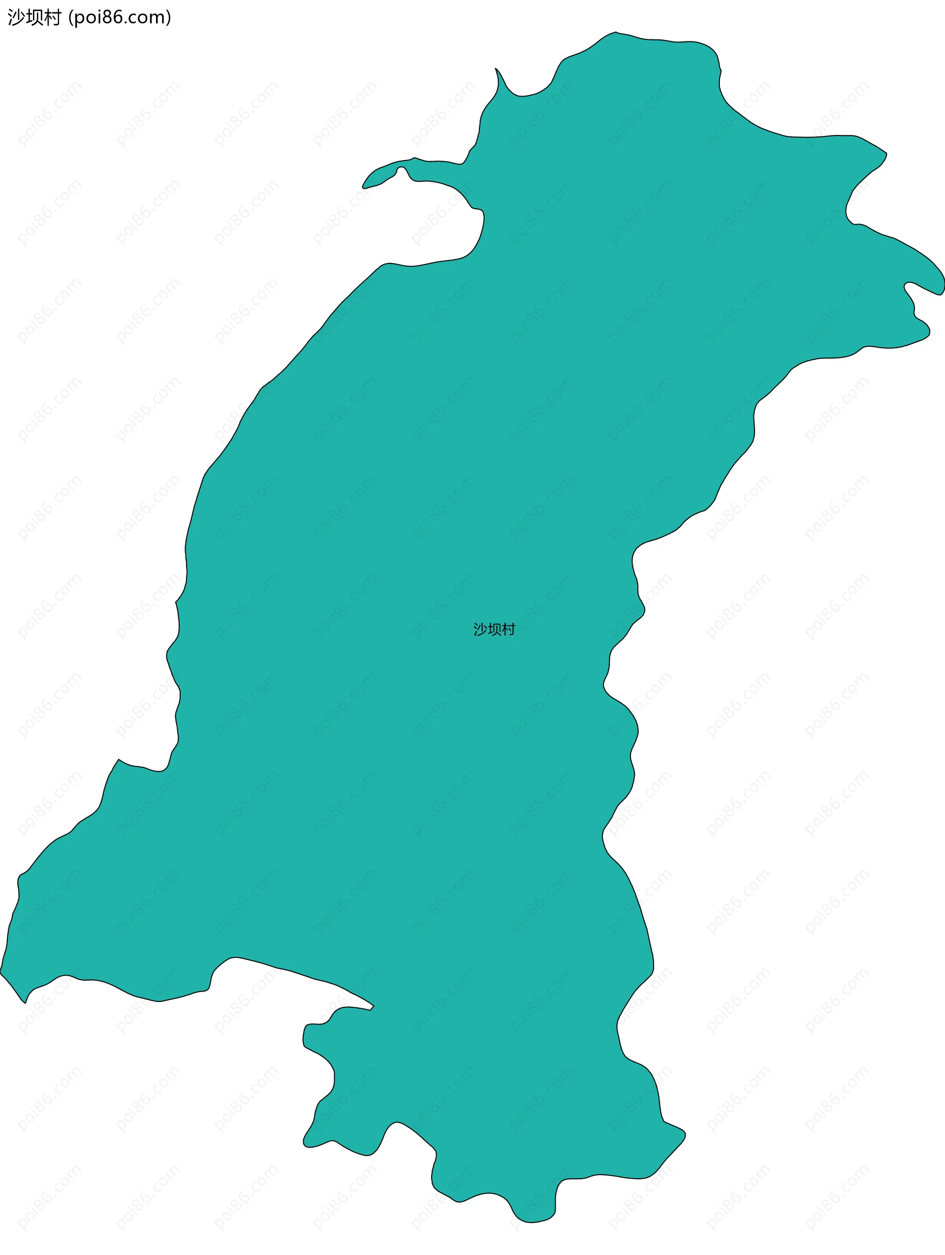 沙坝村边界地图