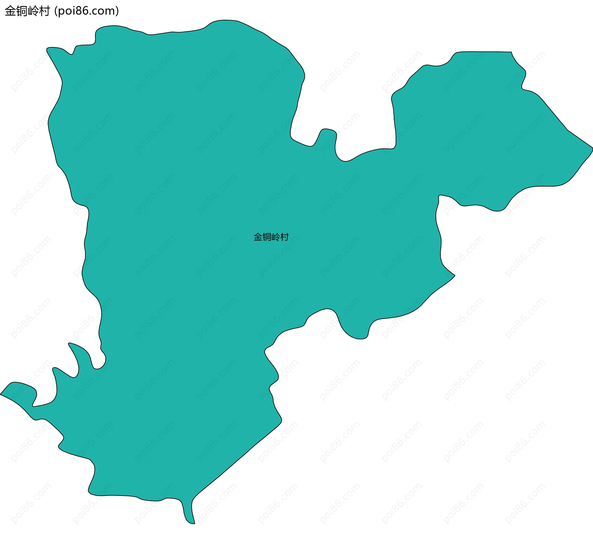 金铜岭村边界地图