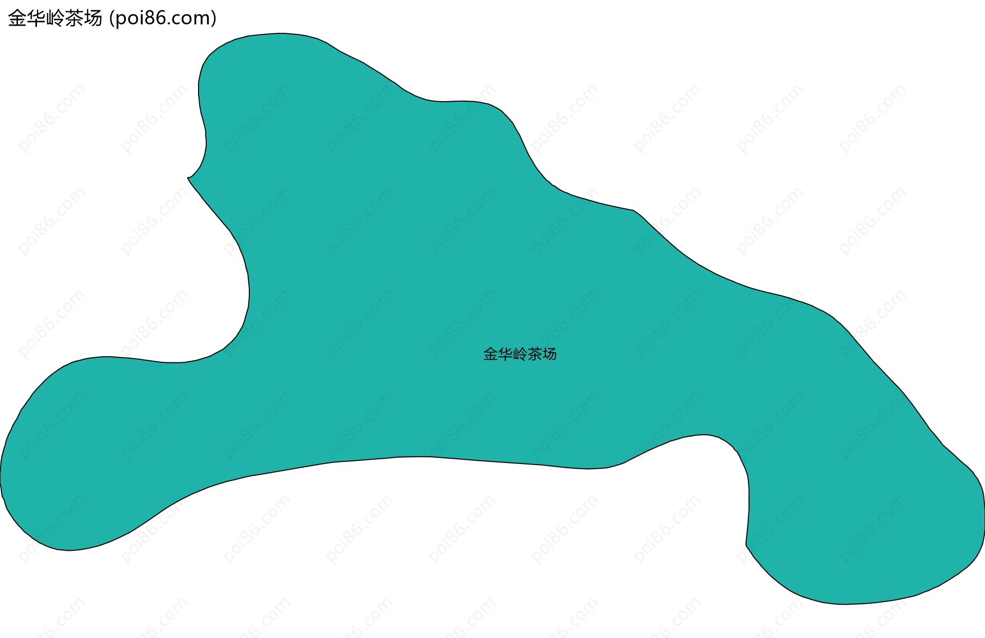 金华岭茶场边界地图