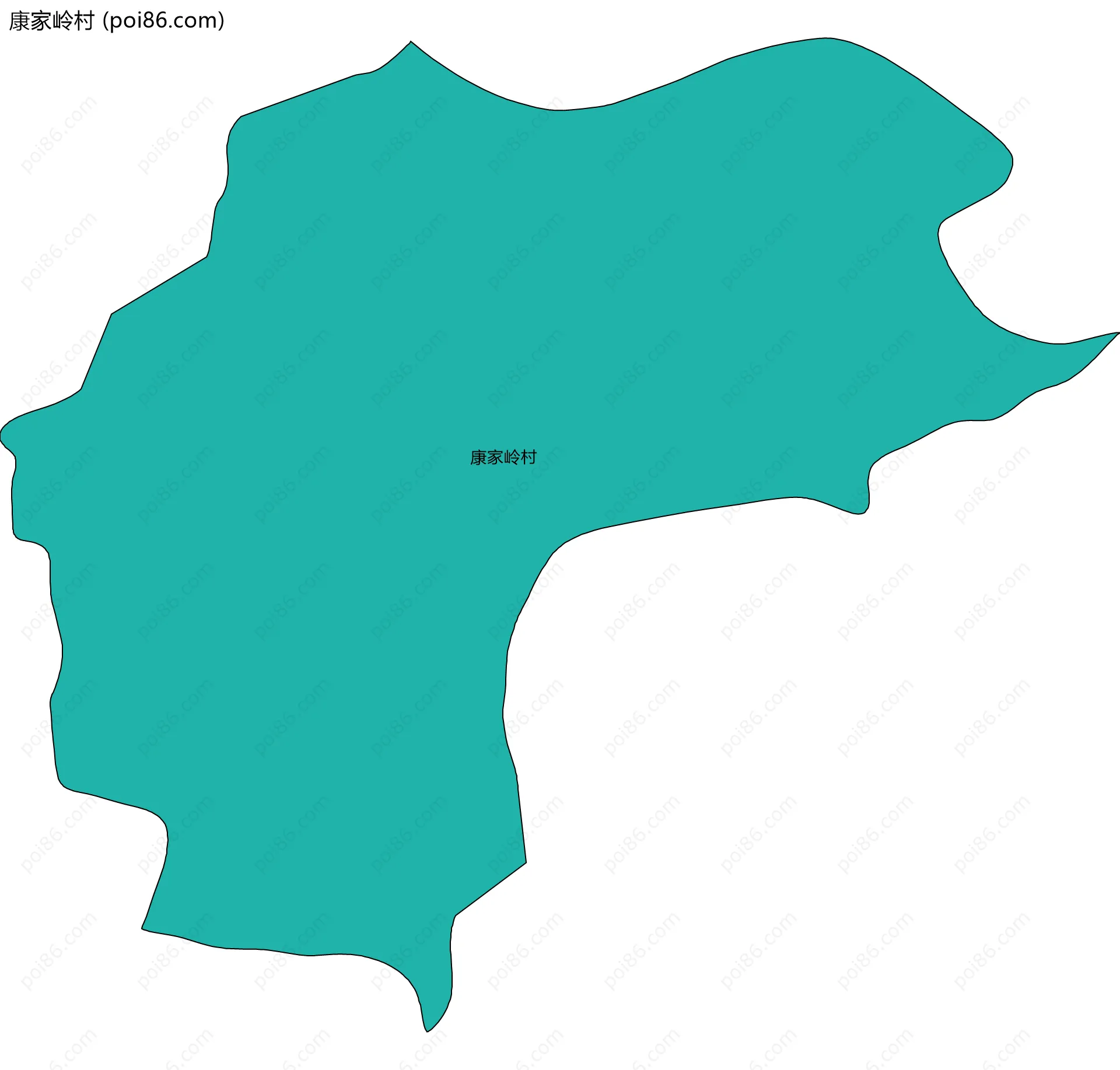 康家岭村边界地图