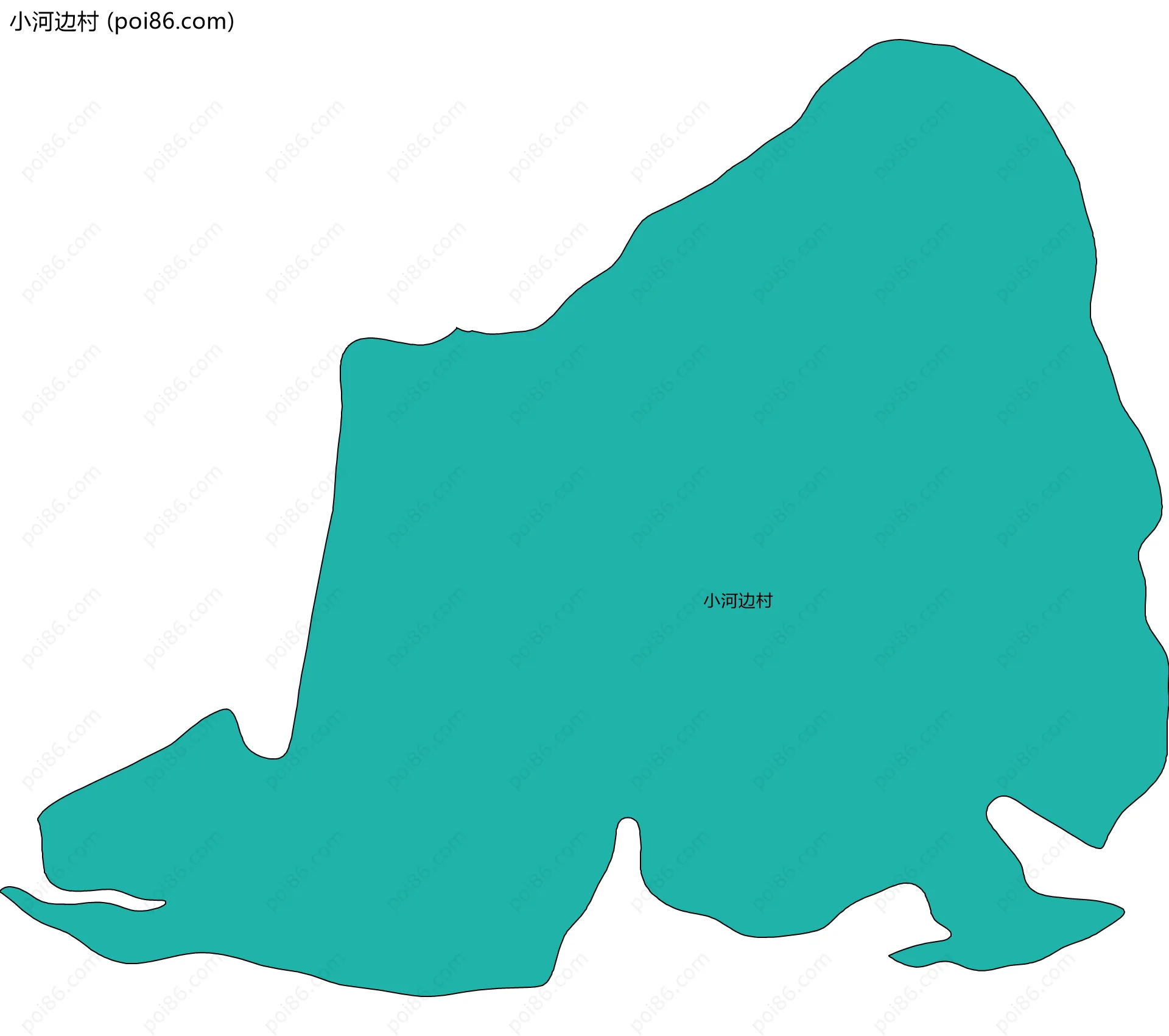 小河边村边界地图