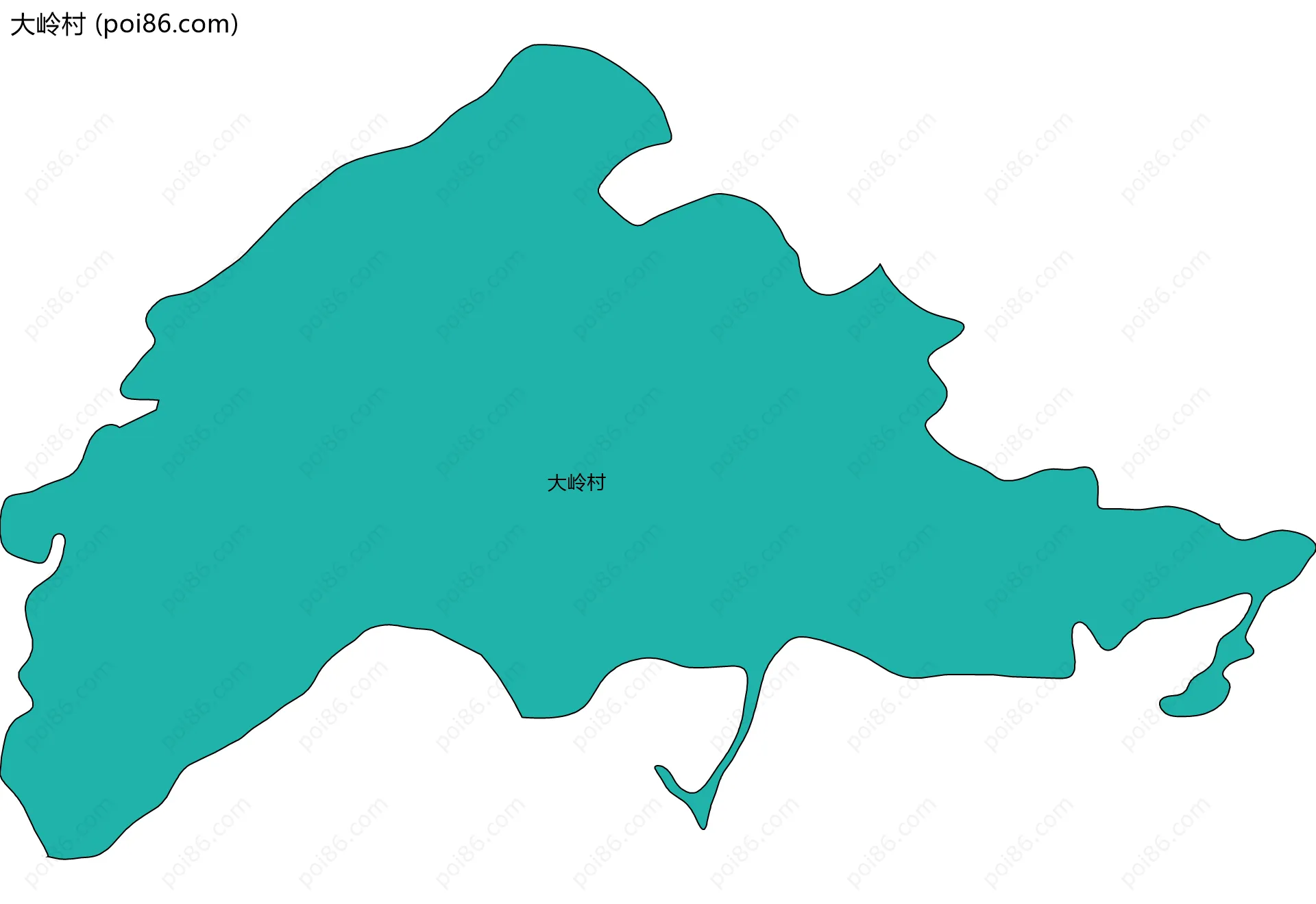 大岭村边界地图