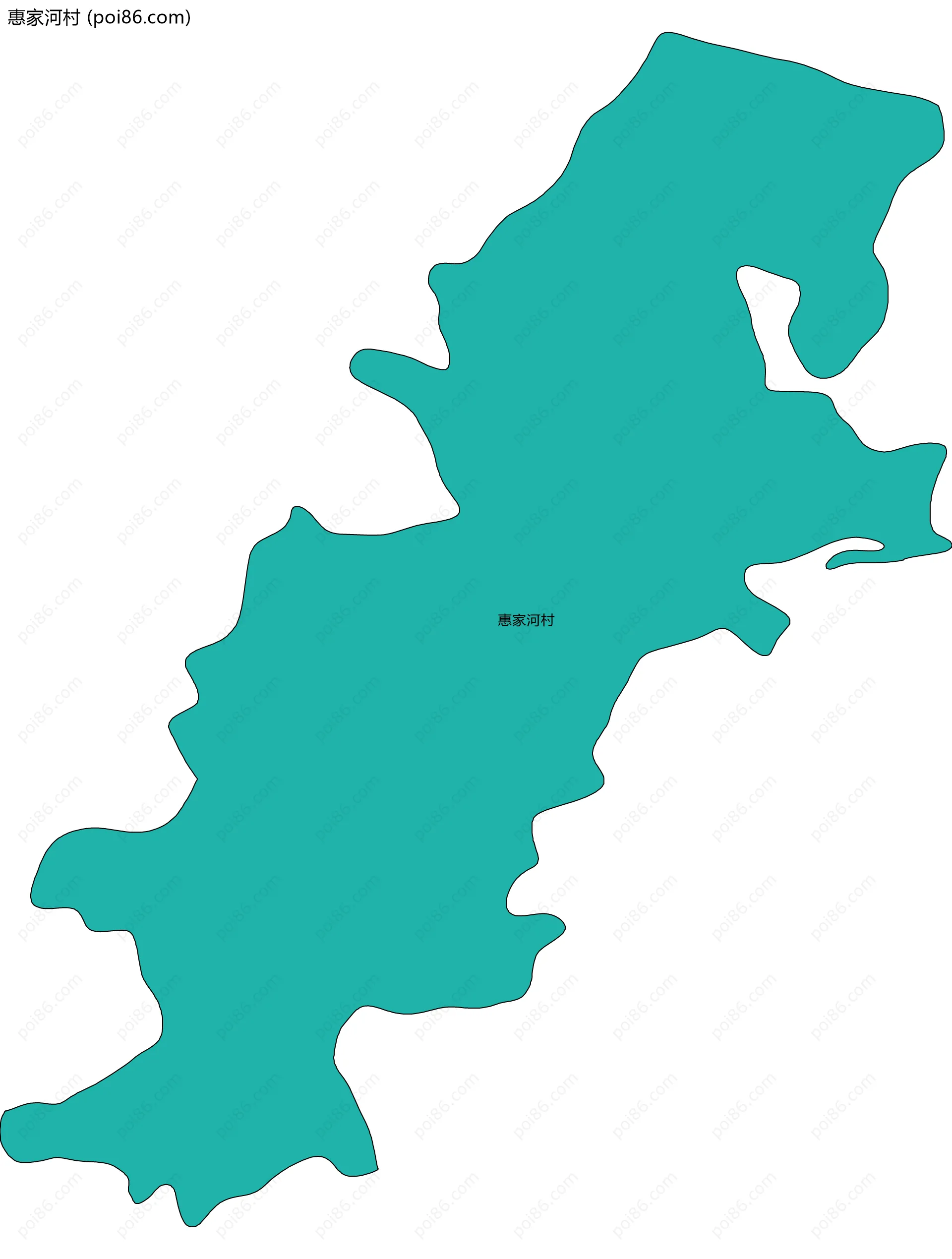 惠家河村边界地图