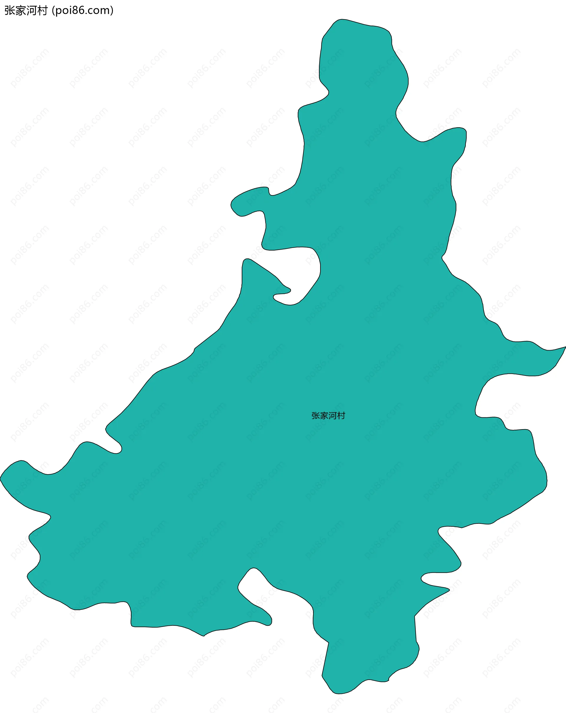 张家河村边界地图