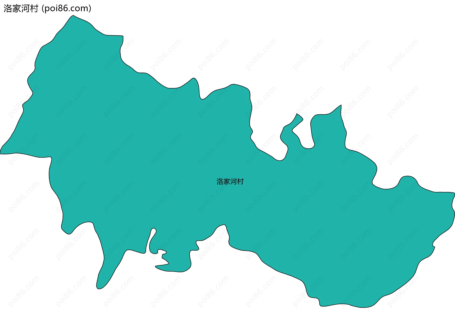 洛家河村边界地图