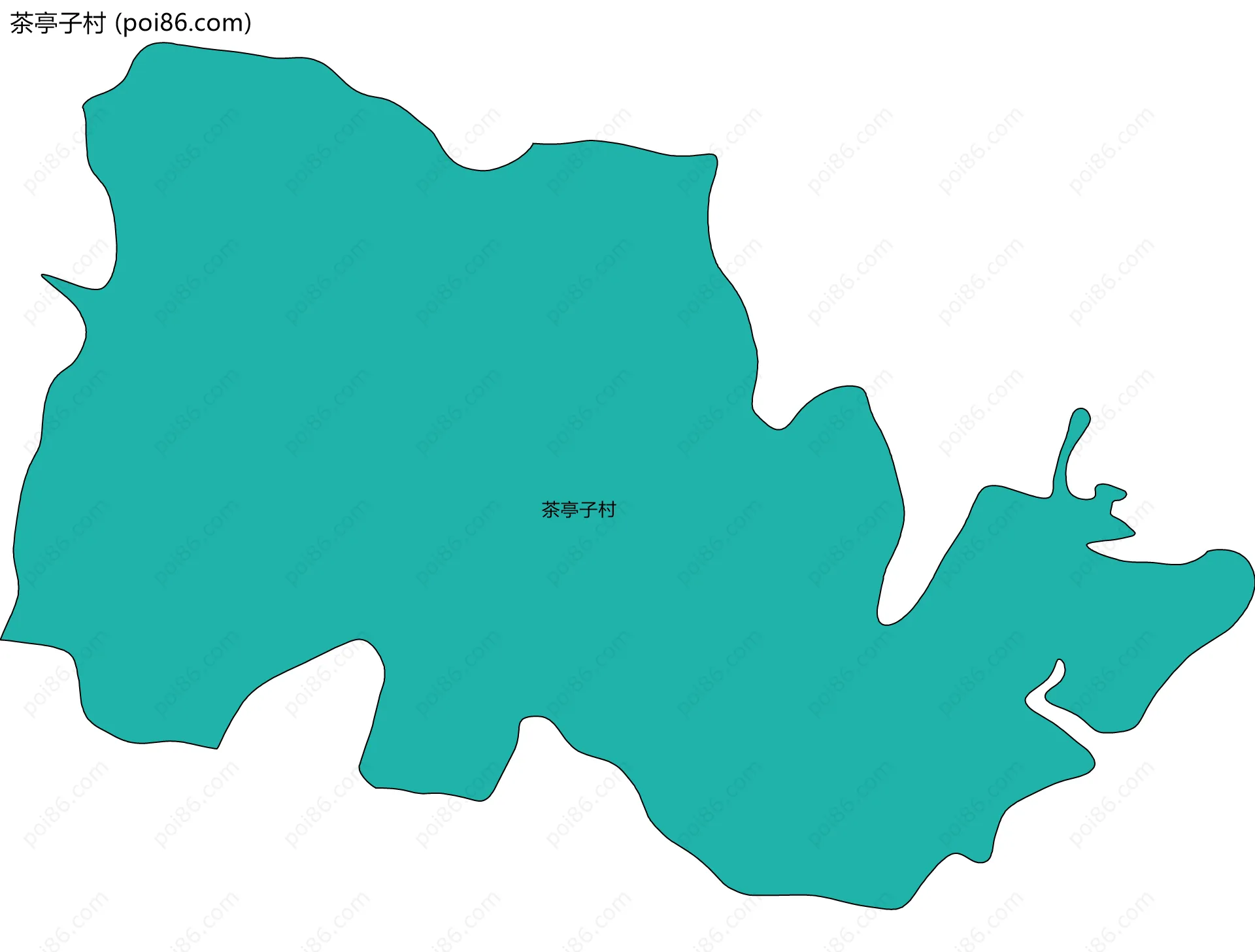 茶亭子村边界地图