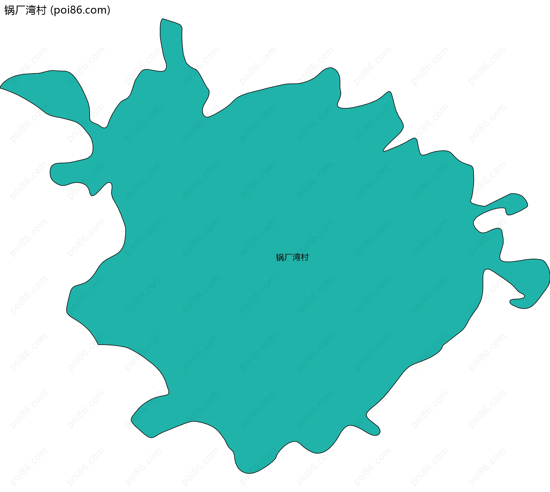 锅厂湾村边界地图