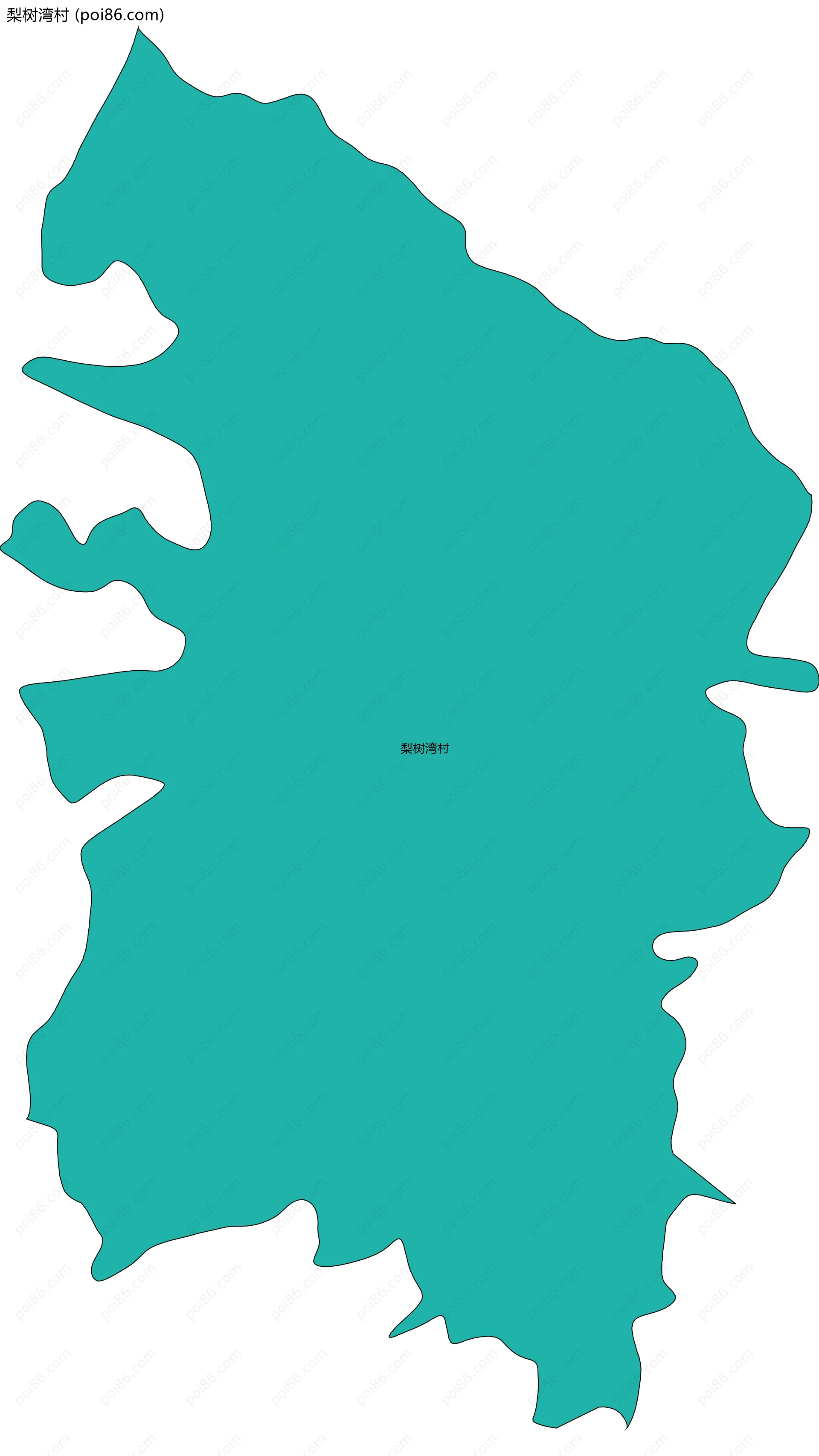 梨树湾村边界地图