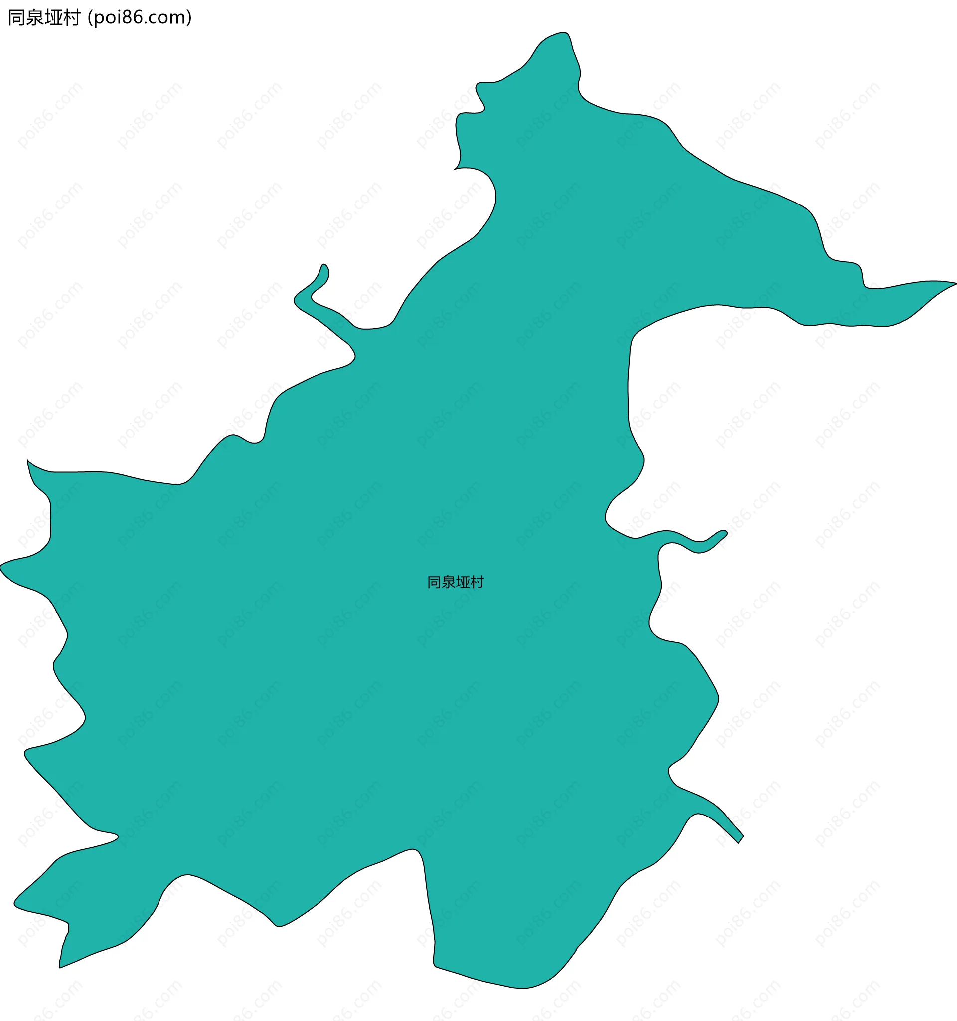 同泉垭村边界地图