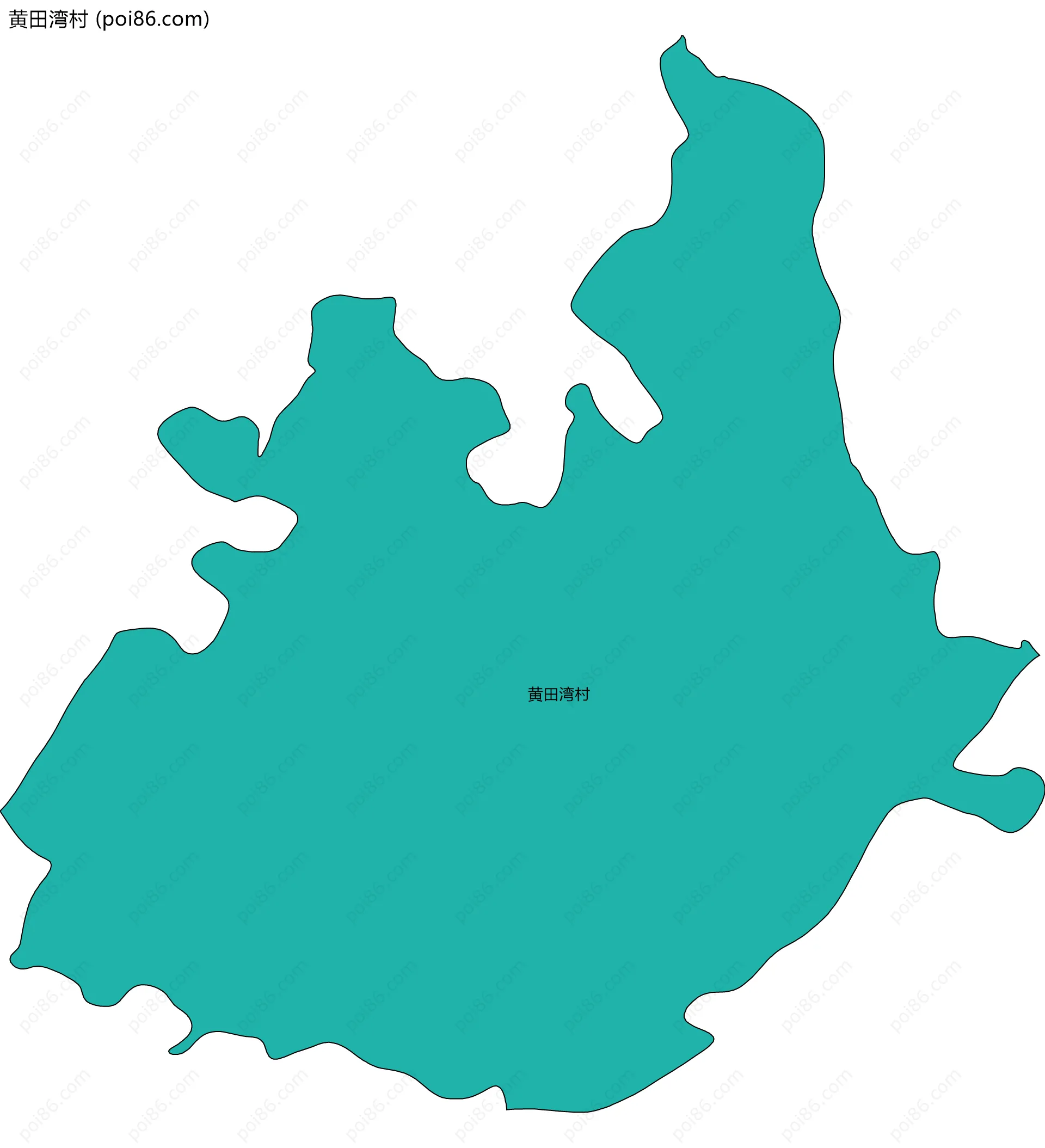 黄田湾村边界地图