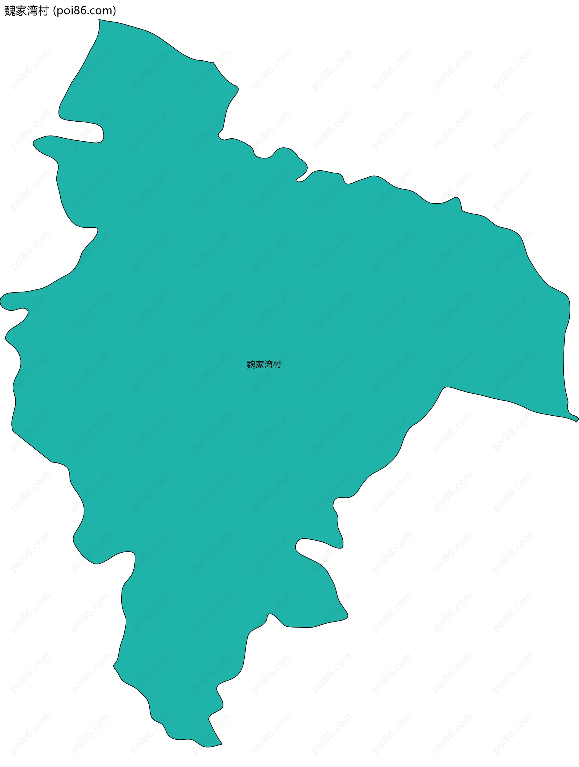 魏家湾村边界地图