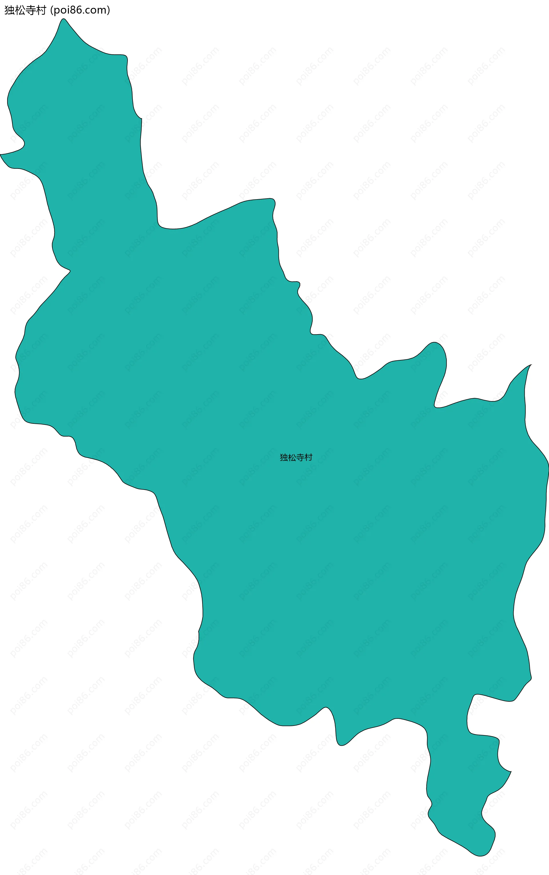 独松寺村边界地图