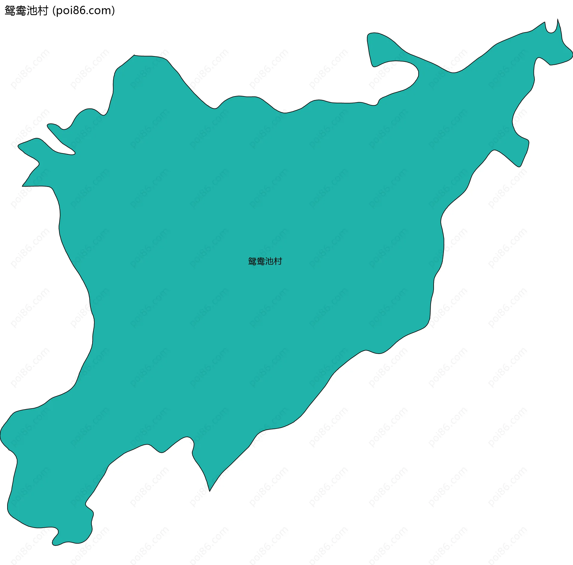 鸳鸯池村边界地图