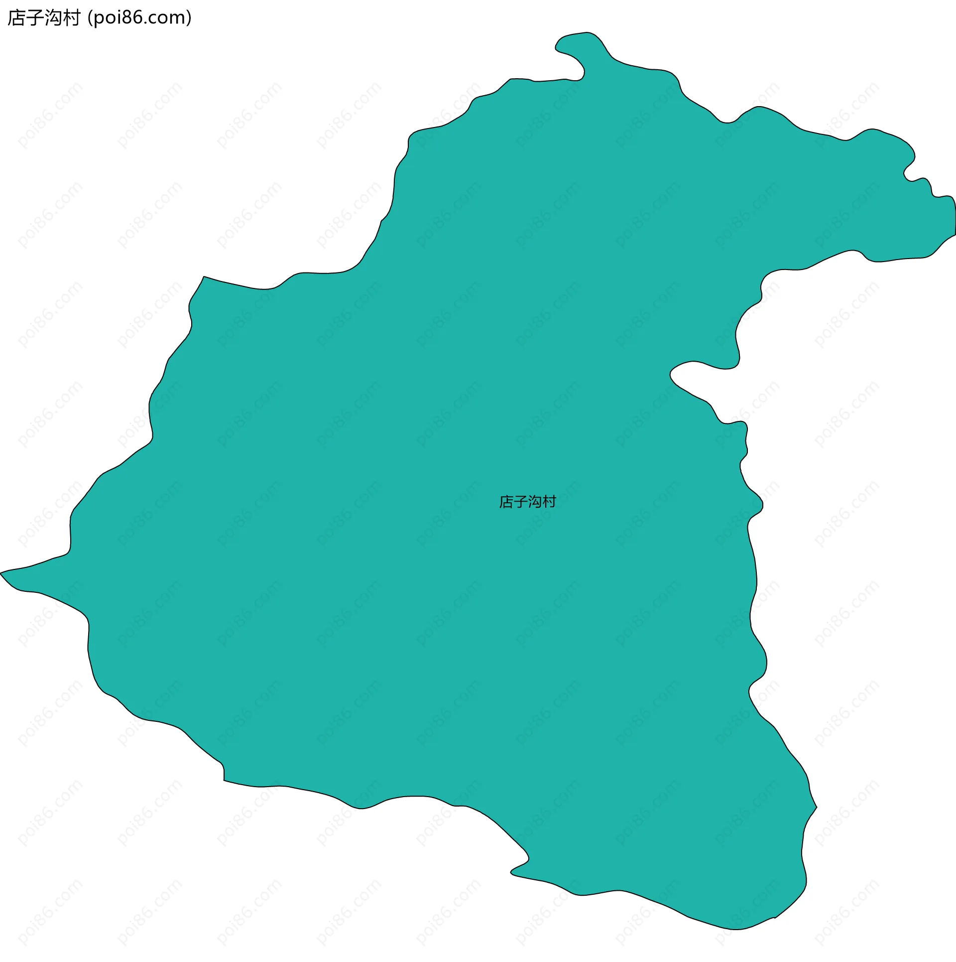 店子沟村边界地图