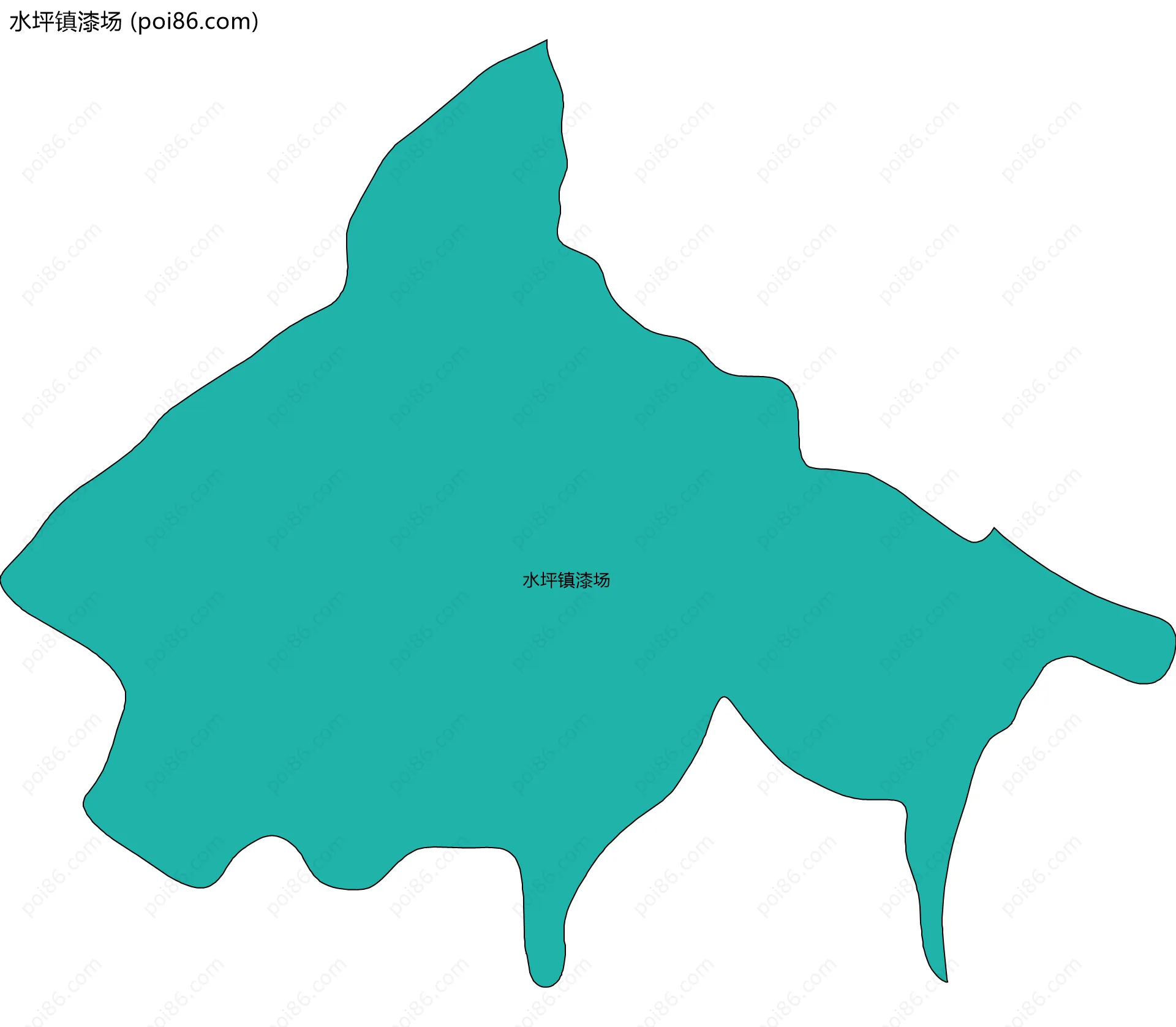 水坪镇漆场边界地图