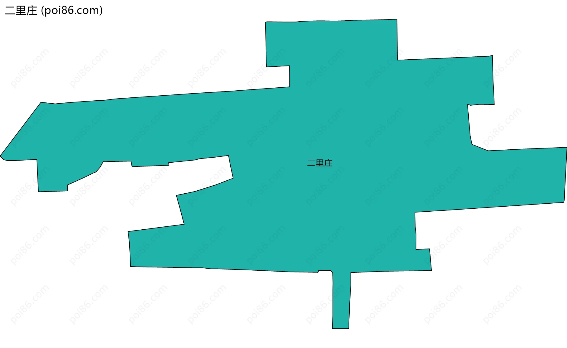 二里庄边界地图