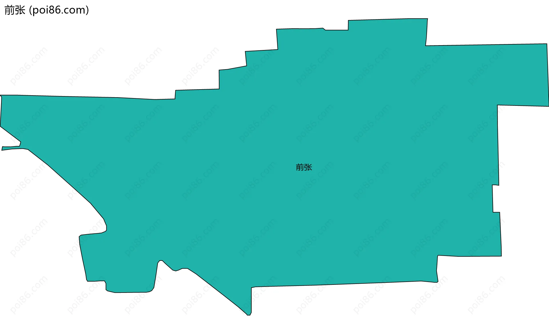 前张边界地图