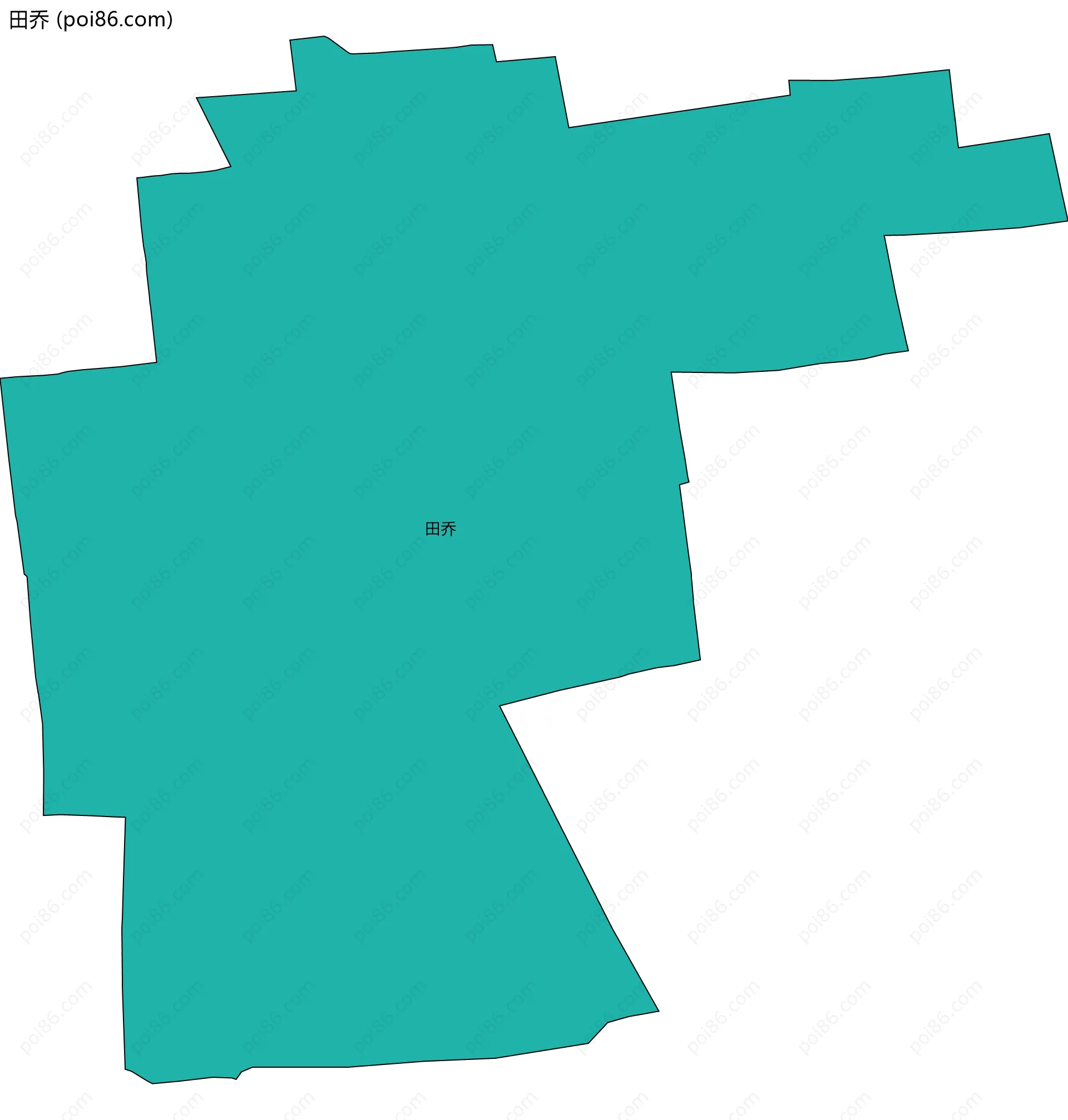 田乔边界地图