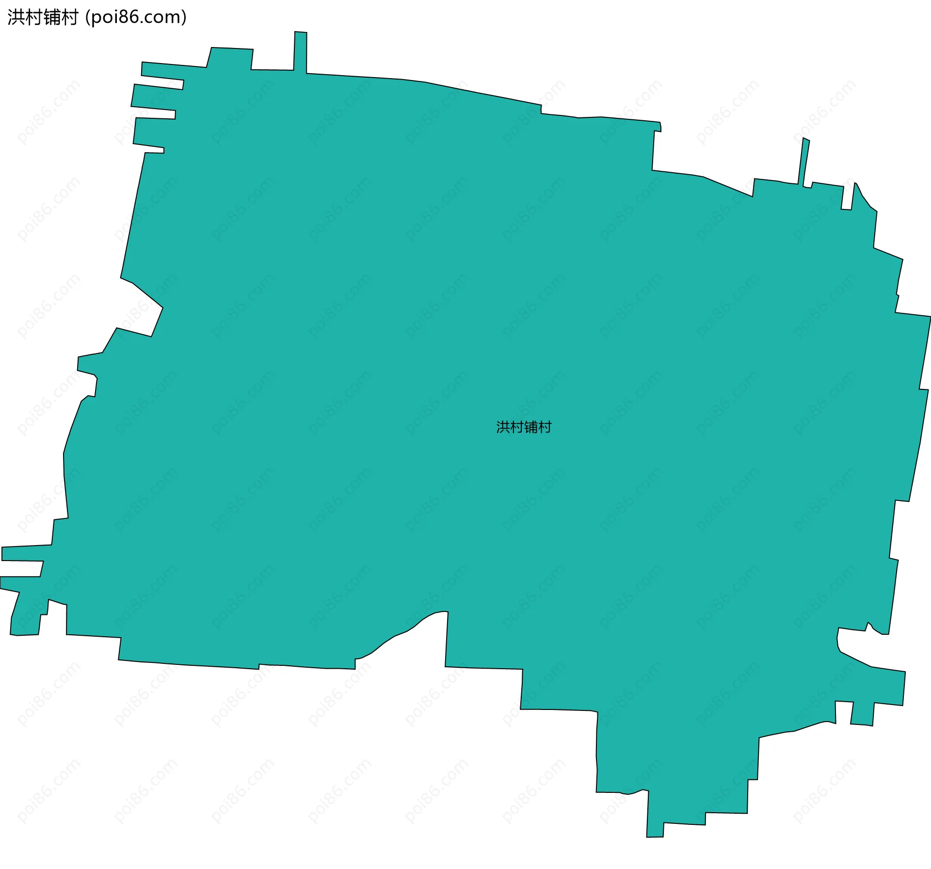 洪村铺村边界地图