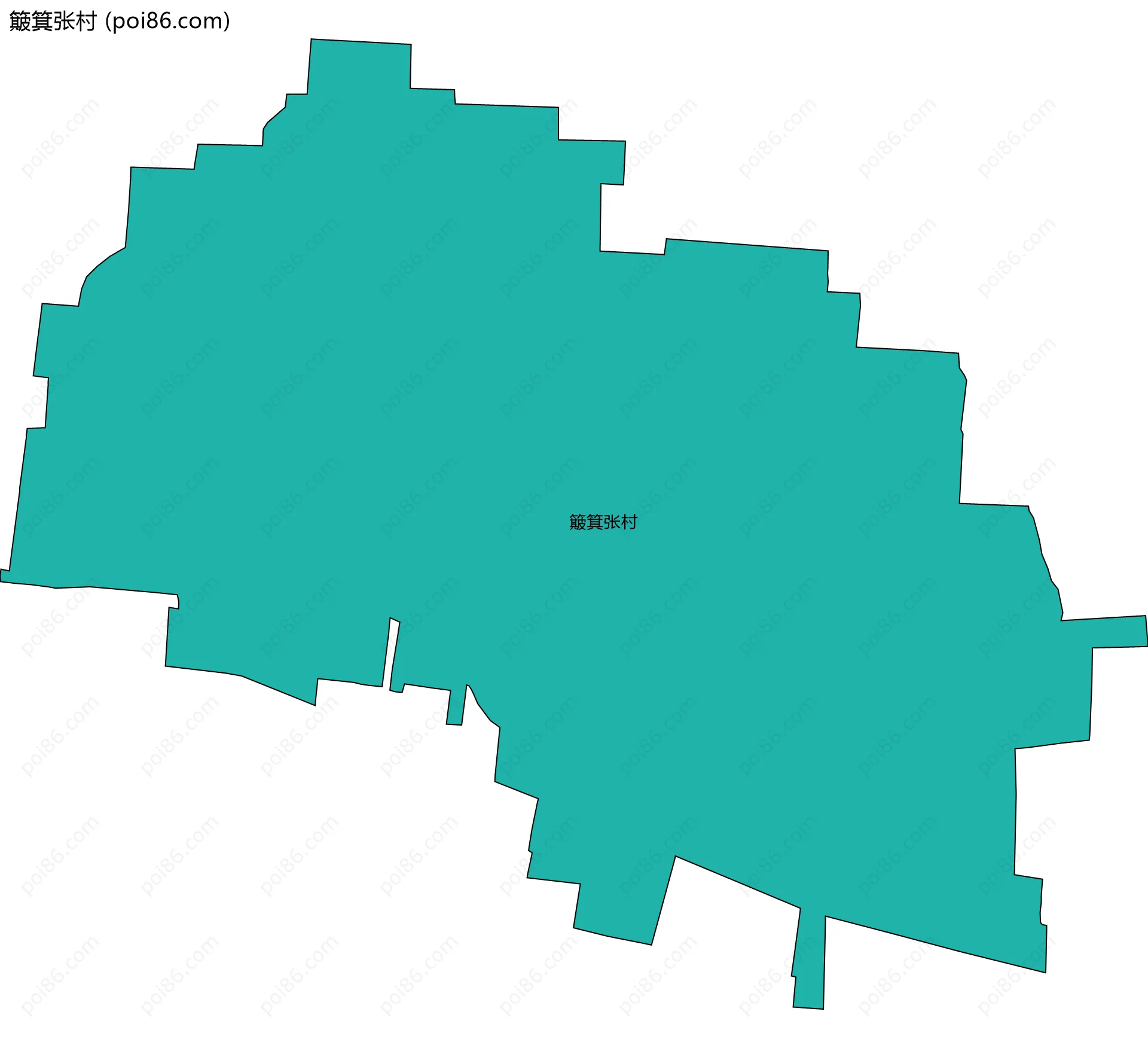 簸箕张村边界地图