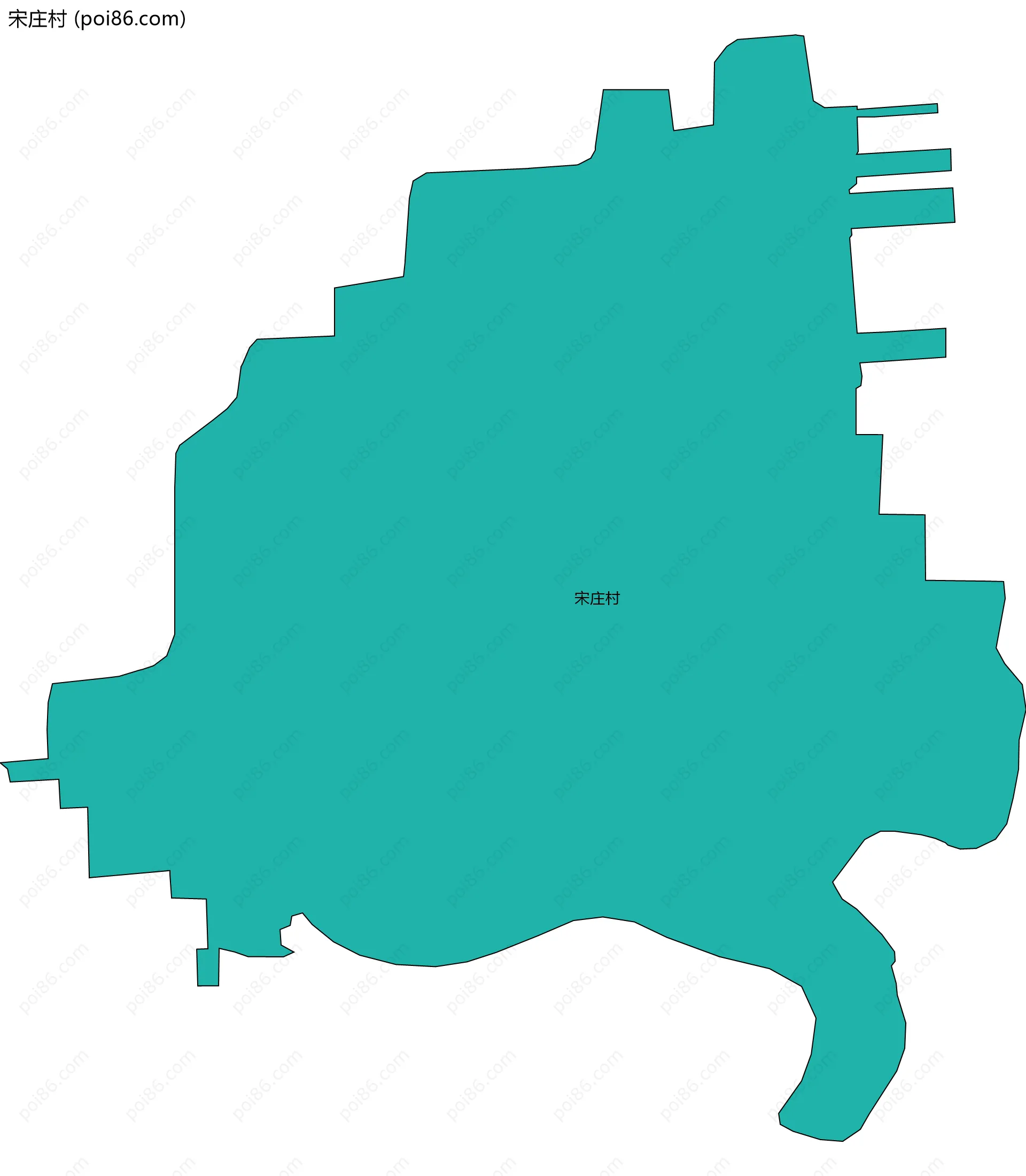 宋庄村边界地图