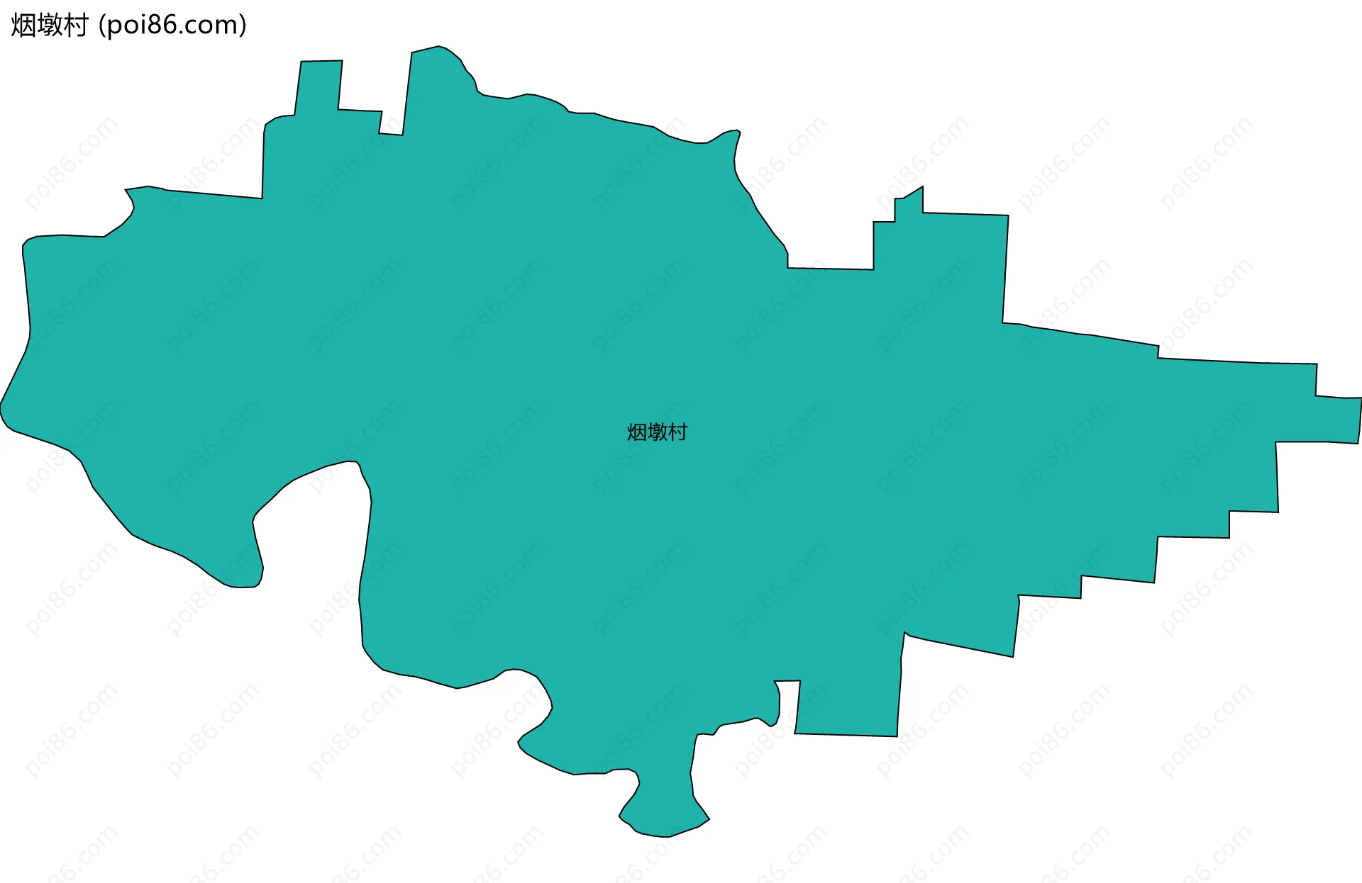 烟墩村边界地图