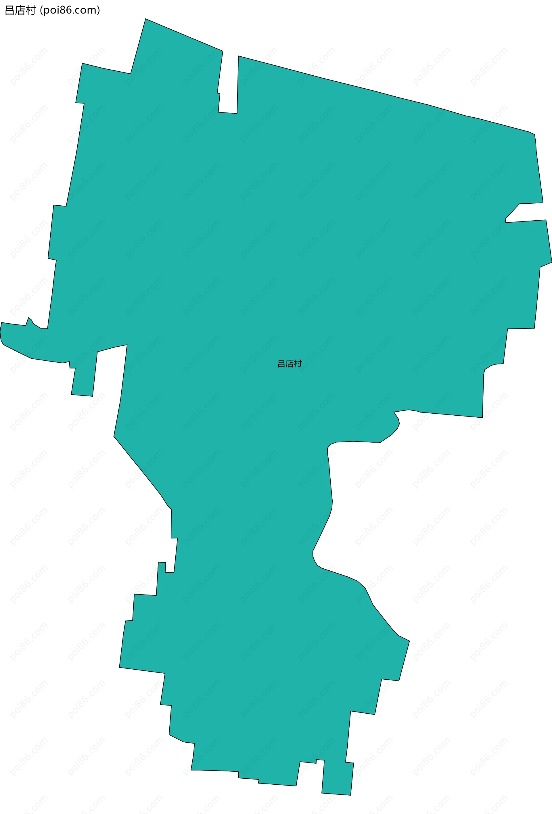 吕店村边界地图