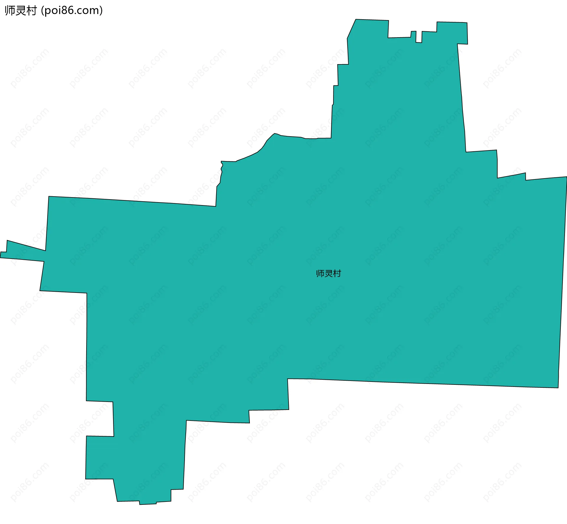 师灵村边界地图