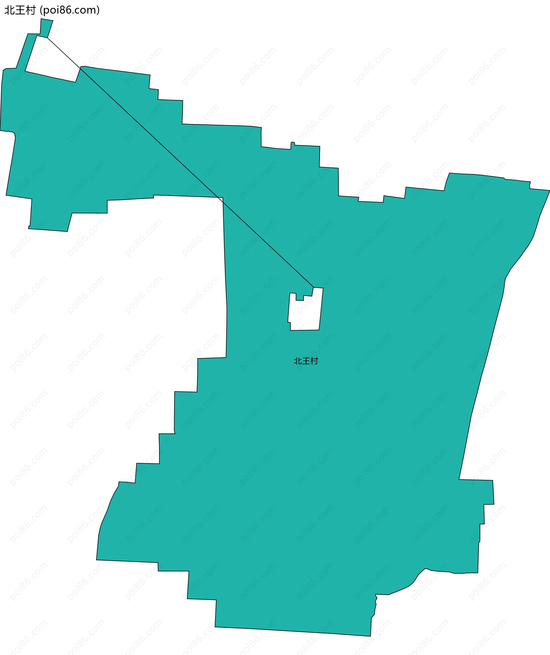 北王村边界地图