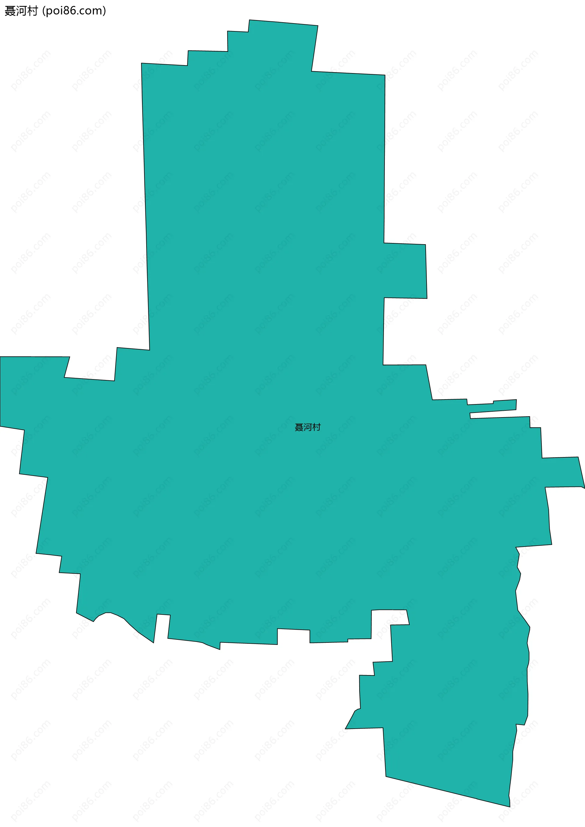 聂河村边界地图