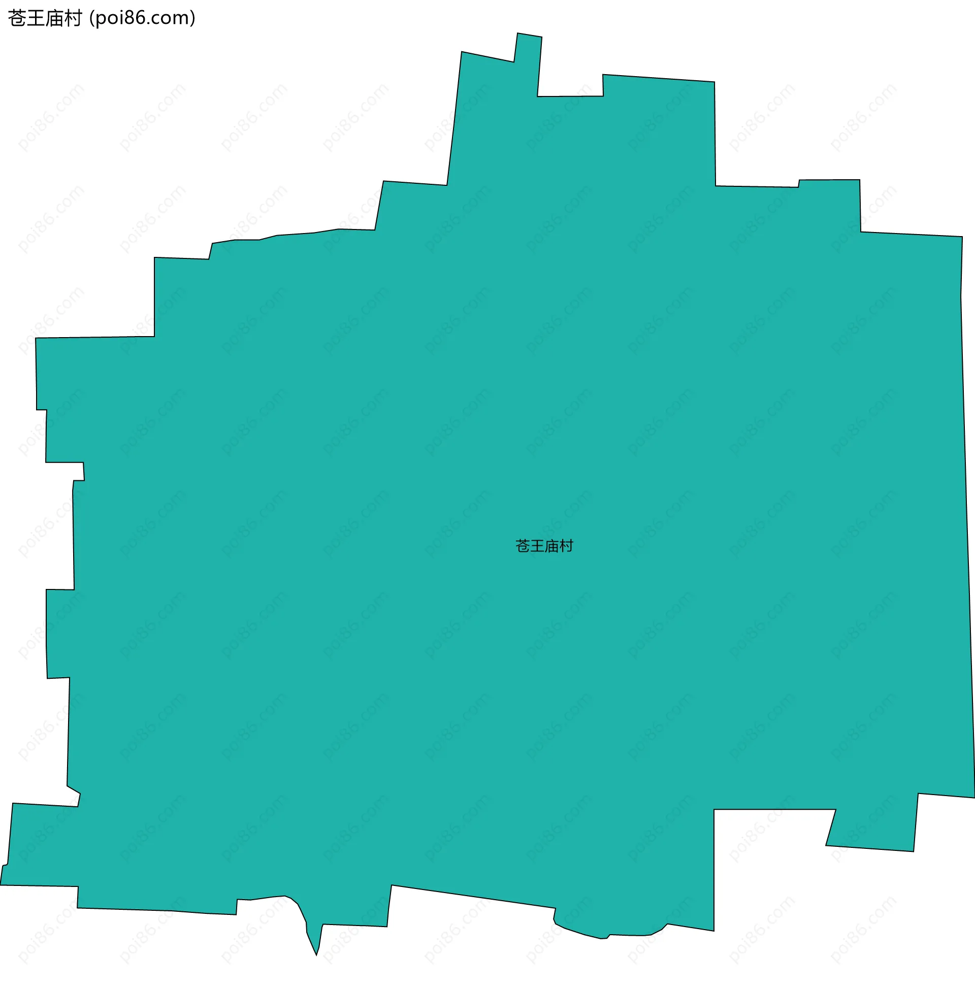苍王庙村边界地图