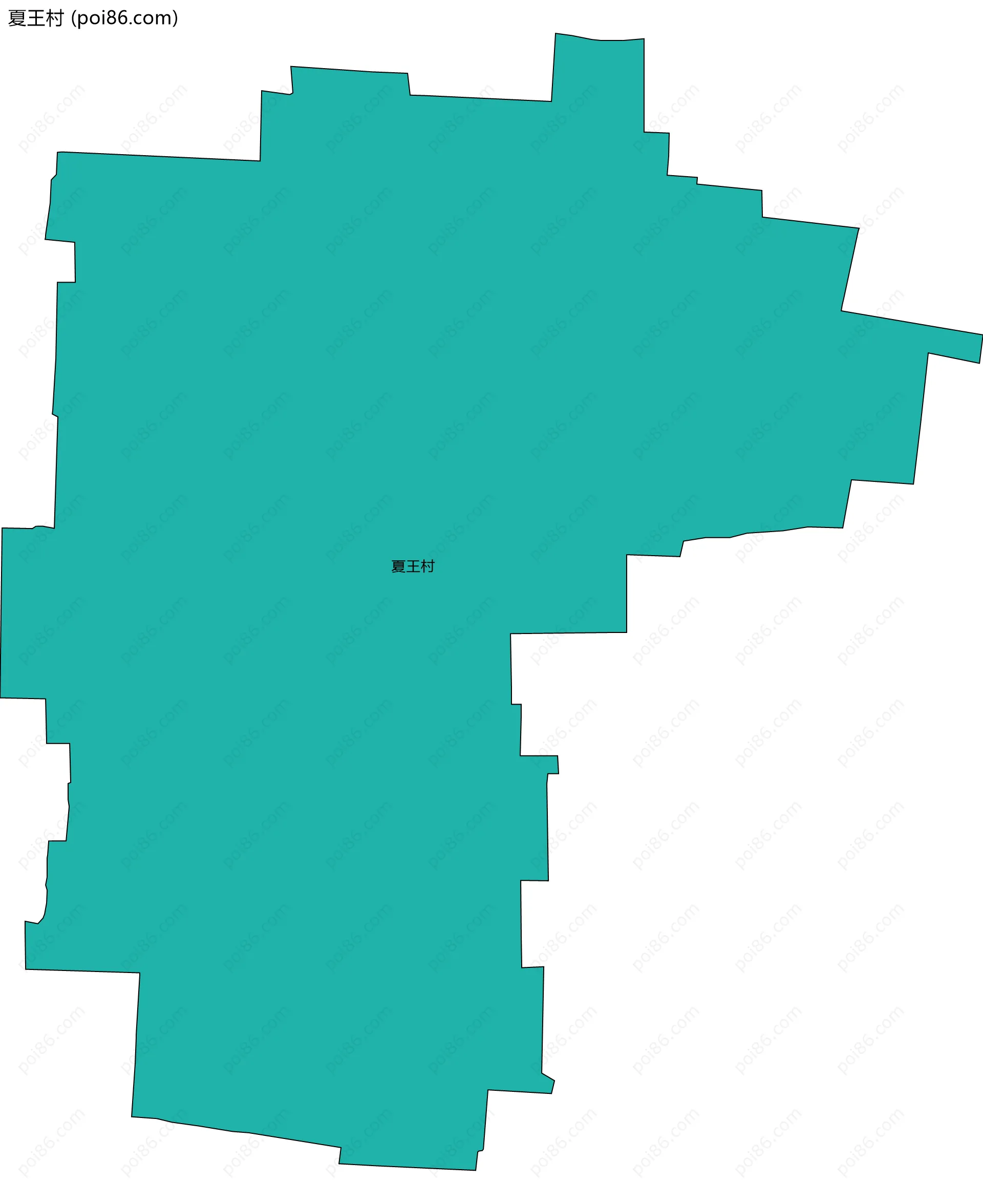 夏王村边界地图