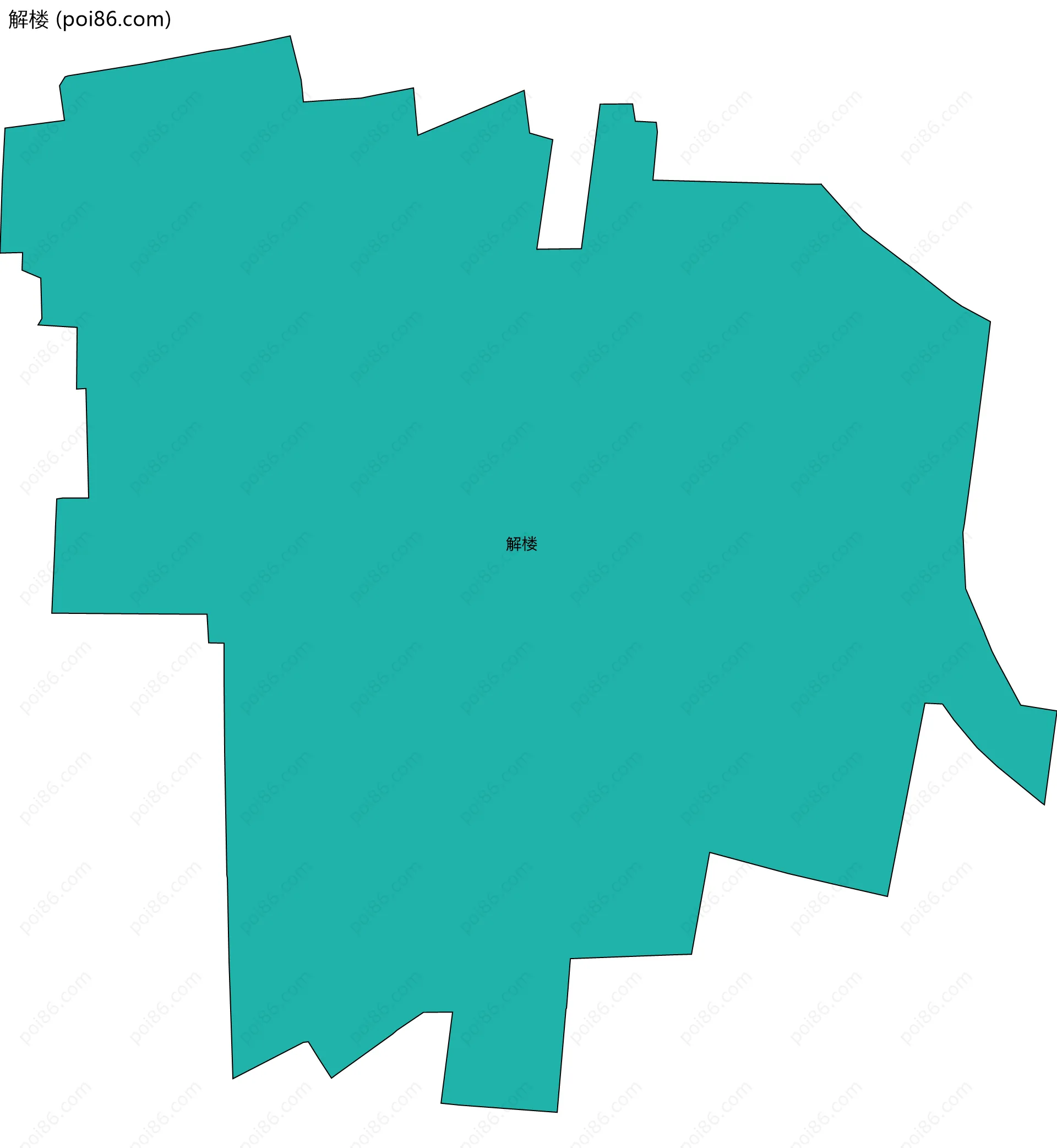 解楼边界地图